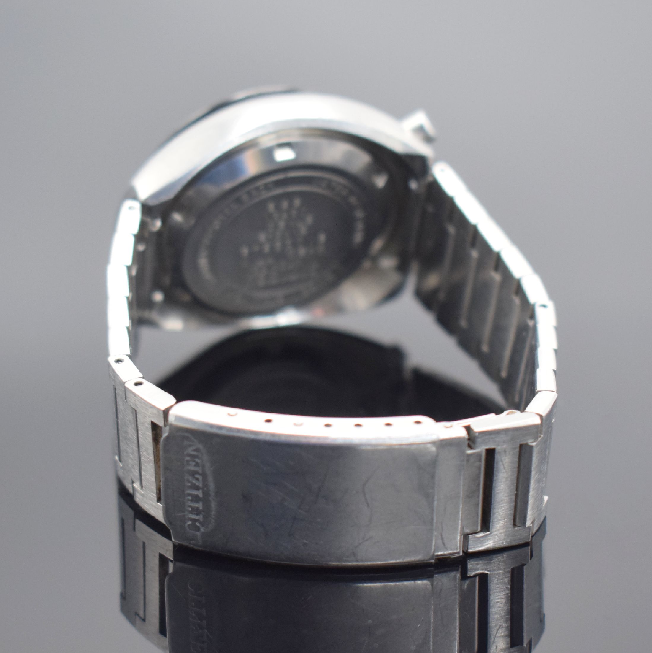 Detail b: CITIZEN Armbandchronograph mit Fly-Back sog. Bullhead, Japan um 1970, Automatik, Ref. 4- 901177 Y, Stahl-Geh., Boden geschr., orig. Krone, orig. ...