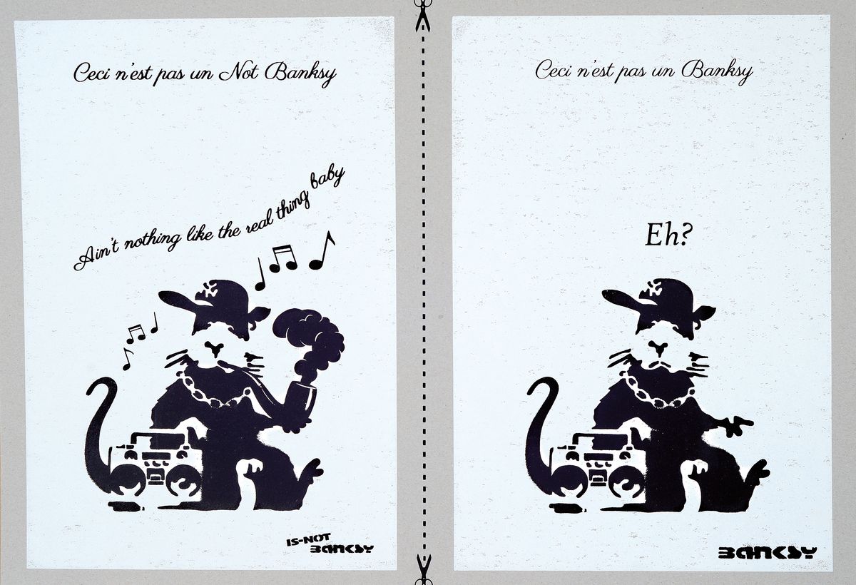 Banksy Not Banksy, AToM1313 Series, Ed:42/100, verso sign., Stempel, Zertifikat, ca. 42x60 cm