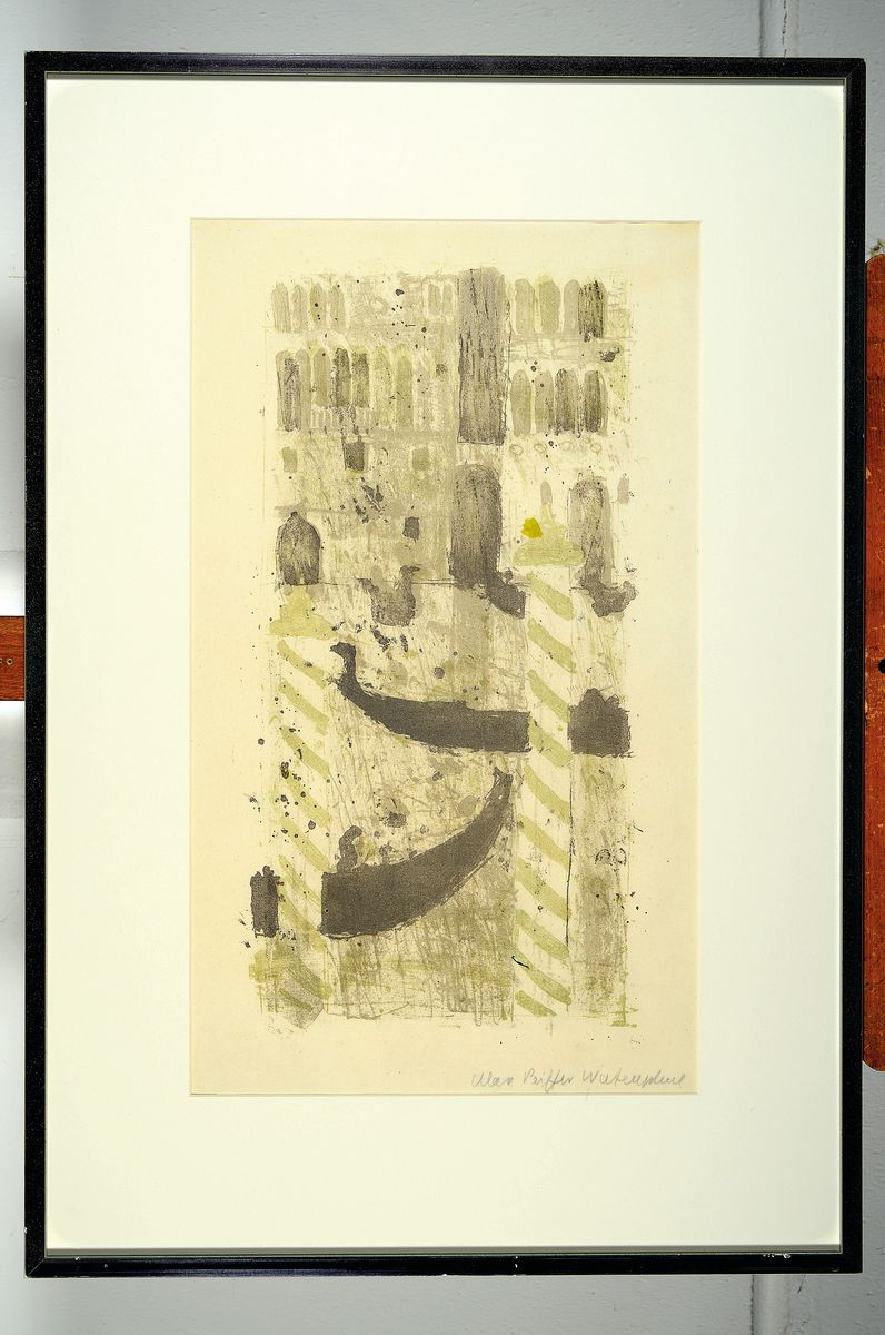 Detail k: Max Pfeiffer-Watenphul, 1896 Weferlingen - 1979 Rom, Venedig, Am Canal Grande, Litho in drei Farben, signiert, Auflage 212, WVZ D 30, handsigniert, ...