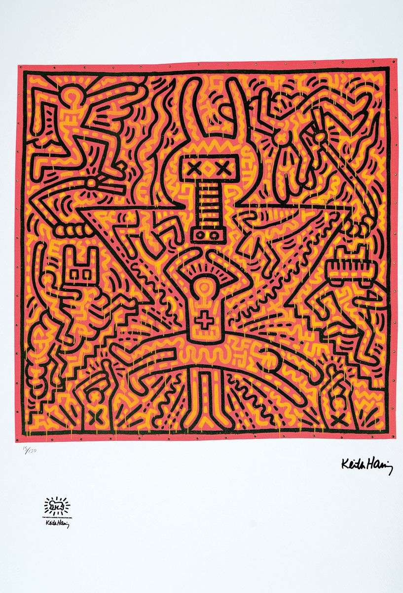 Keith Haring, 1958-1990, Farboffset, drucksign., num. Stempel, ca.70x50 cm