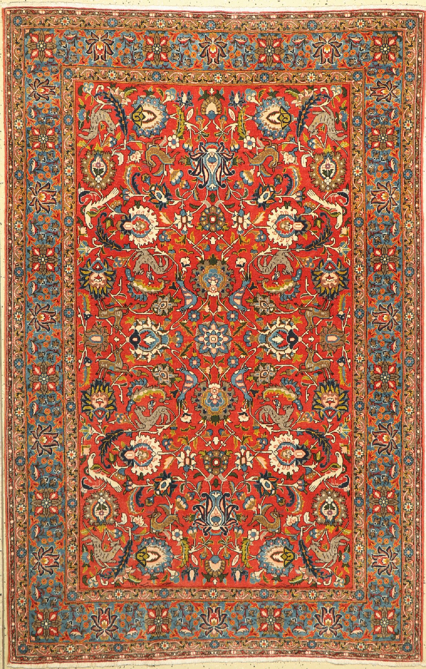 Ghom Kork fein, Persien, ca. 40 Jahre, Korkwolle, ca. 217 x 140 cm, EHZ: 2(gereinigt)
