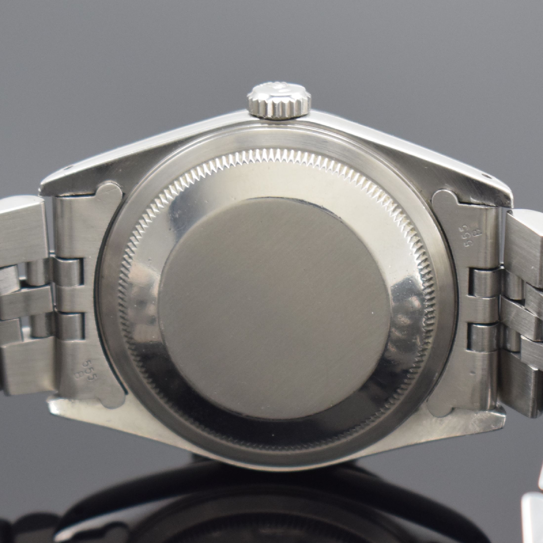 Detail e: ROLEX Oyster Perpetual Datejust Herrenarmbanduhr in Stahl Referenz 16234, Automatik, LC 100, Chronometer der Superlative in Edelstahl inkl. ...