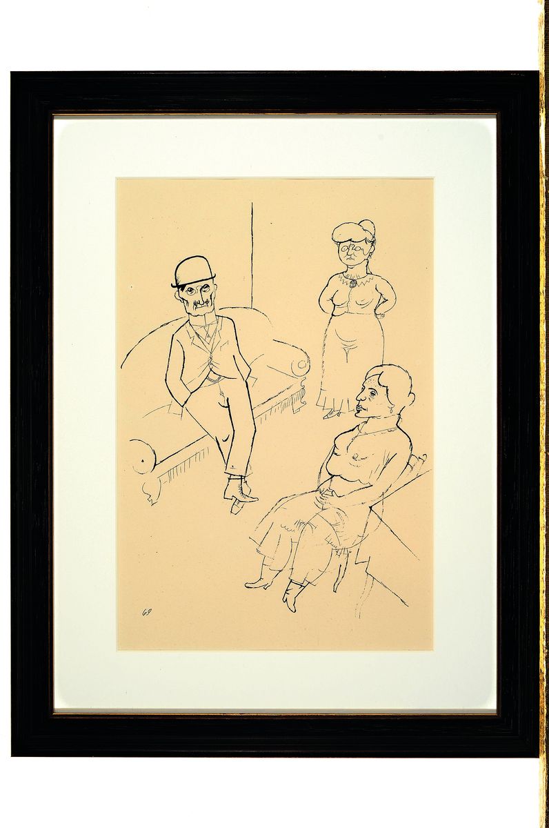 Detail l: George Grosz, 1893 - 1959, 2 Blätter aus Ecce Homo, ""An der Grenze", "Krach", 1921, aus der unsignierten C-Ausgabe, PP. ...