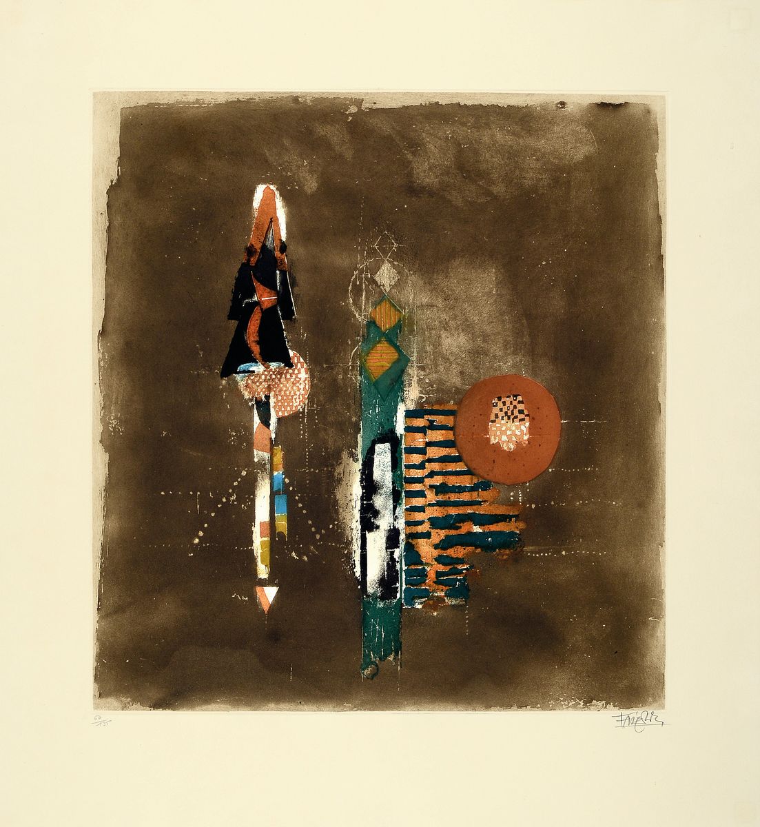 Johnny Friedländer, 1912- 1992, zwei großformatige Radierungen, num. 67/135 und 57/135, beide handsigniert, gebräunt, Blattmaß ca. 61 x 56 cm, ...