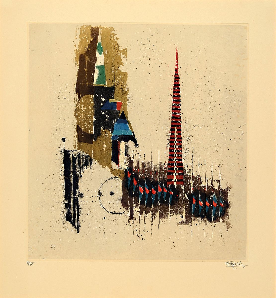 Johnny Friedländer, 1912 - 1992, drei Farbradierungen, alle handsigniert, zwei kleinformatige Blätter, beide num. 43/95, ca. 37.5 x 28.5cm ...