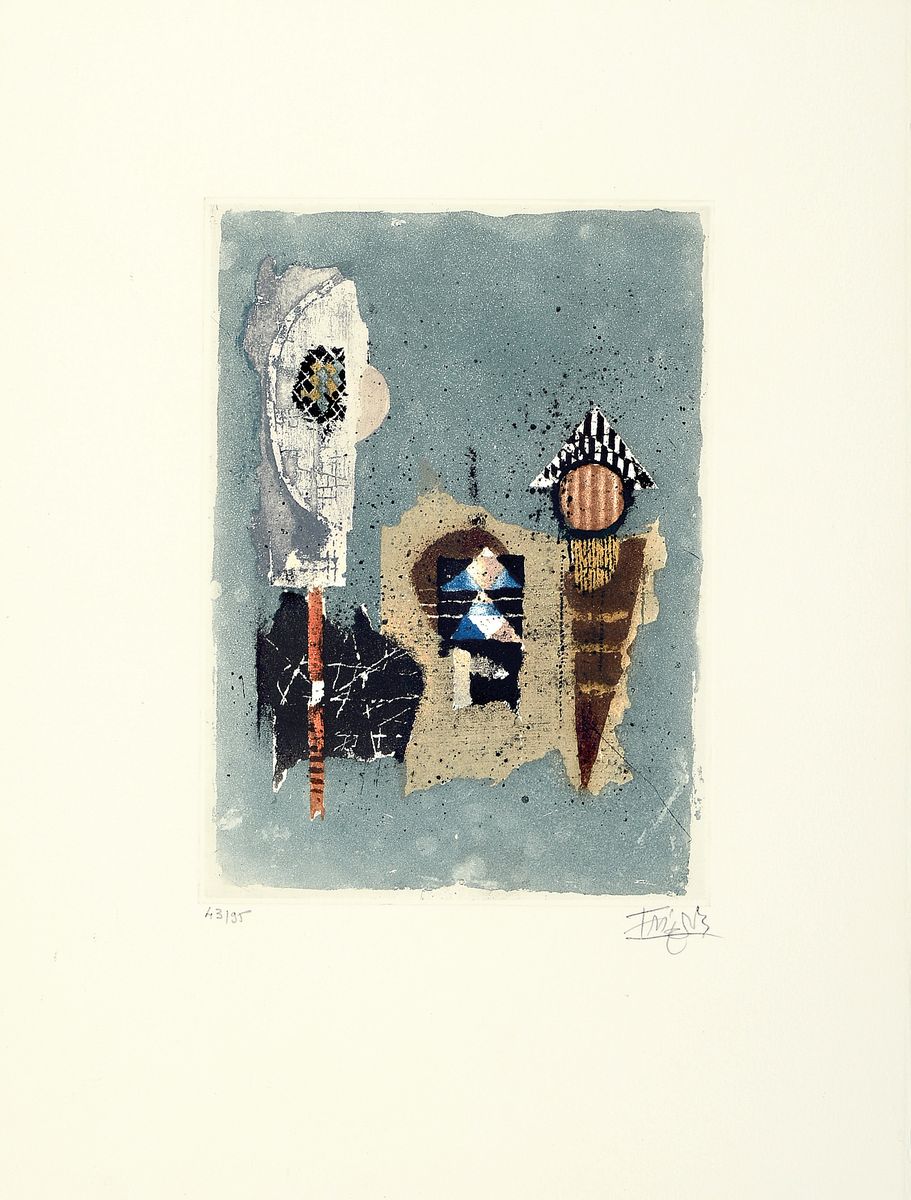 Detail b: Johnny Friedländer, 1912 - 1992, drei Farbradierungen, alle handsigniert, zwei kleinformatige Blätter, beide num. 43/95, ca. 37.5 x 28.5cm ...