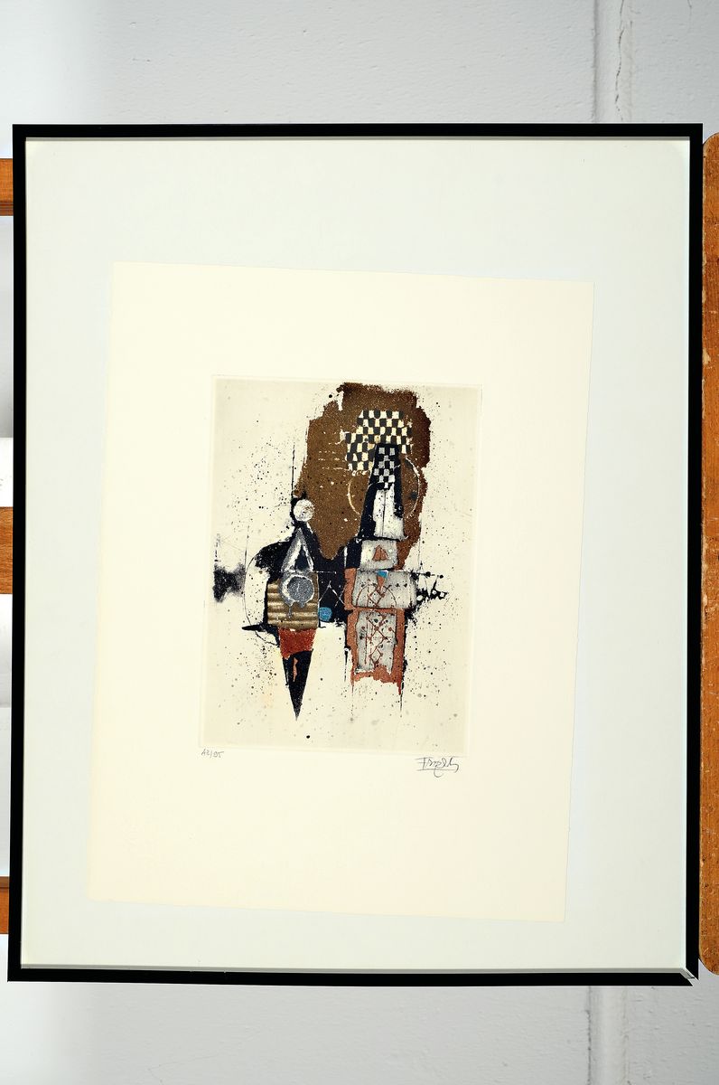 Detail n: Johnny Friedländer, 1912 - 1992, drei Farbradierungen, alle handsigniert, zwei kleinformatige Blätter, beide num. 43/95, ca. 37.5 x 28.5cm ...