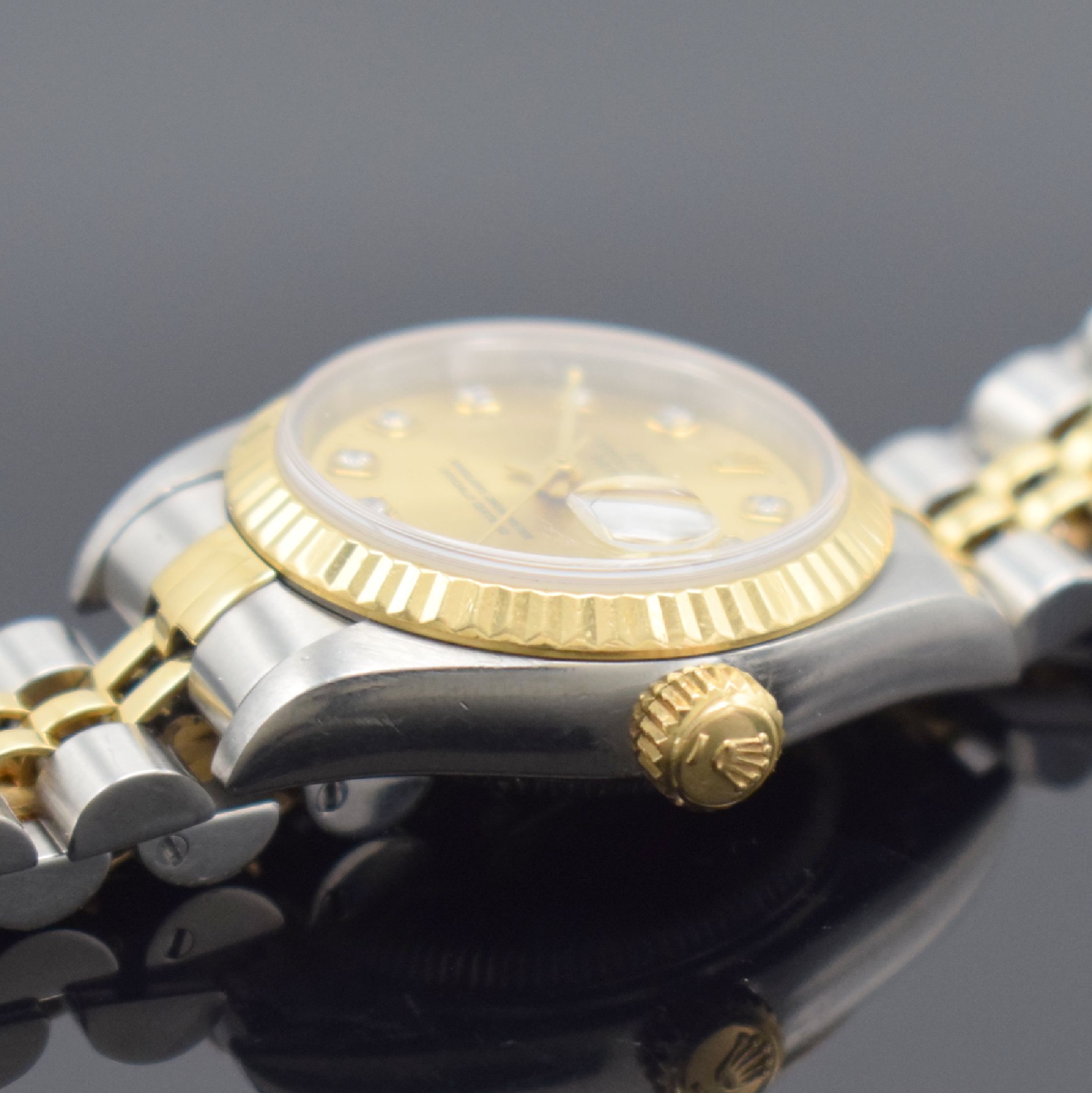 Detail c: ROLEX Datejust Referenz 69173 Damenarmbanduhr in Stahl/Gold, Schweiz lt. orig. Papier verk. 09/1997, Automatik, verschr. Oystergeh. m. Saphirglas, ...