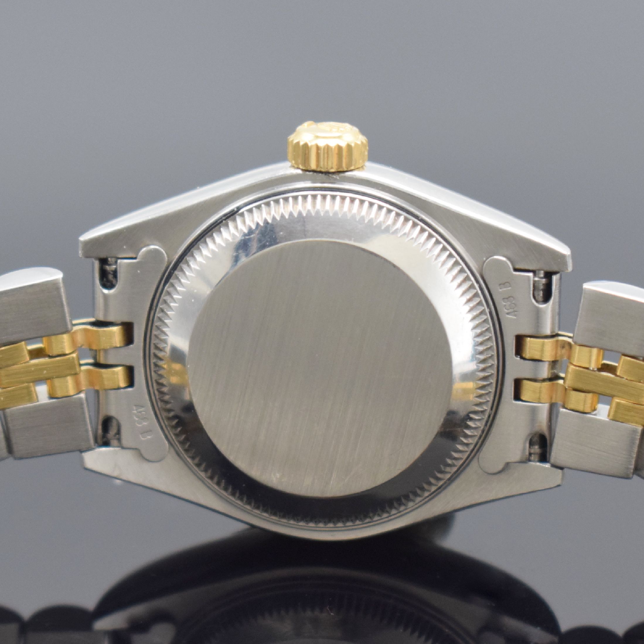 Detail d: ROLEX Datejust Referenz 69173 Damenarmbanduhr in Stahl/Gold, Schweiz lt. orig. Papier verk. 09/1997, Automatik, verschr. Oystergeh. m. Saphirglas, ...