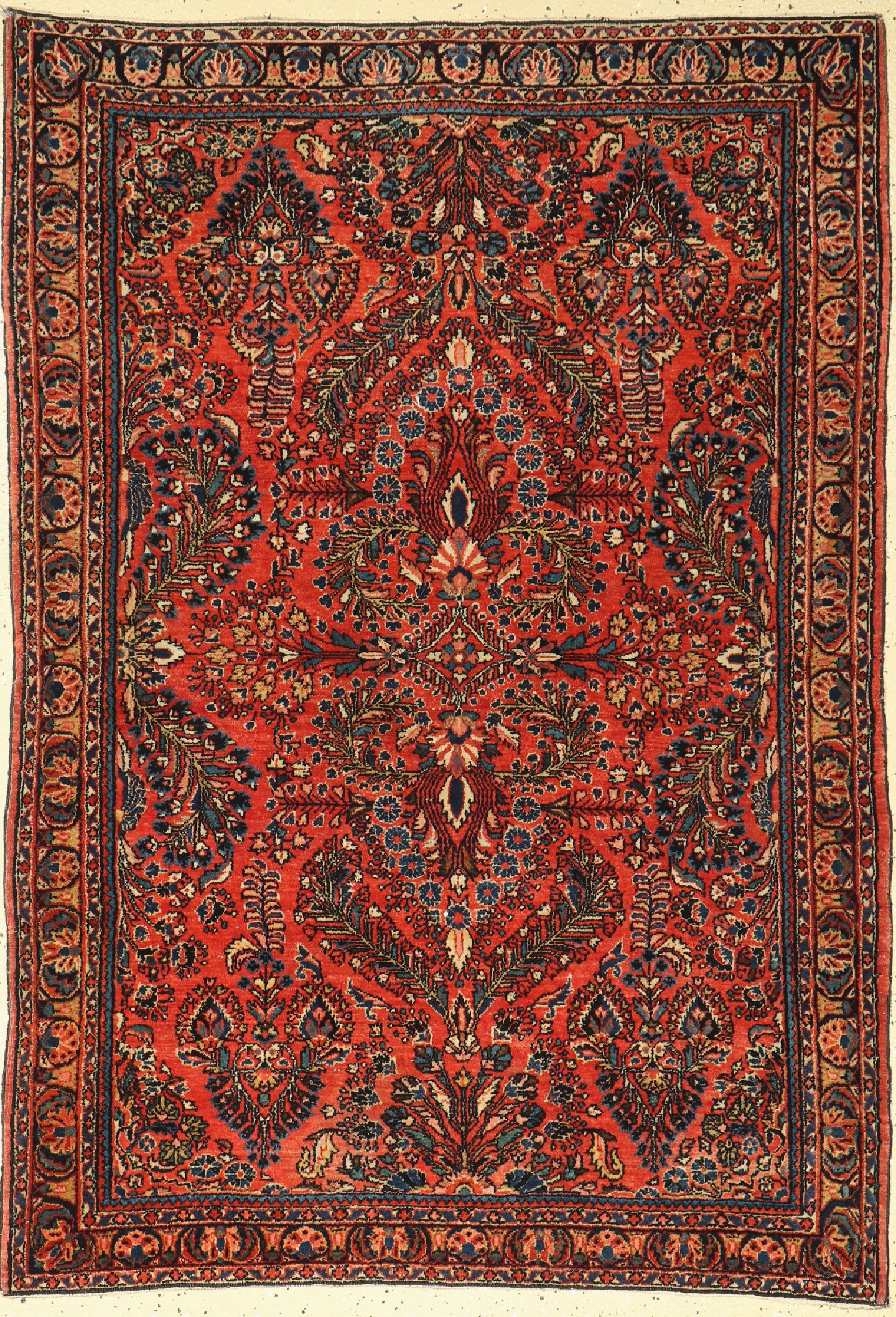 Us Re-Import Sarogh antik, Persien, um 1900, Wolle auf Baumwolle, ca. 144 x 101 cm, EHZ: 2