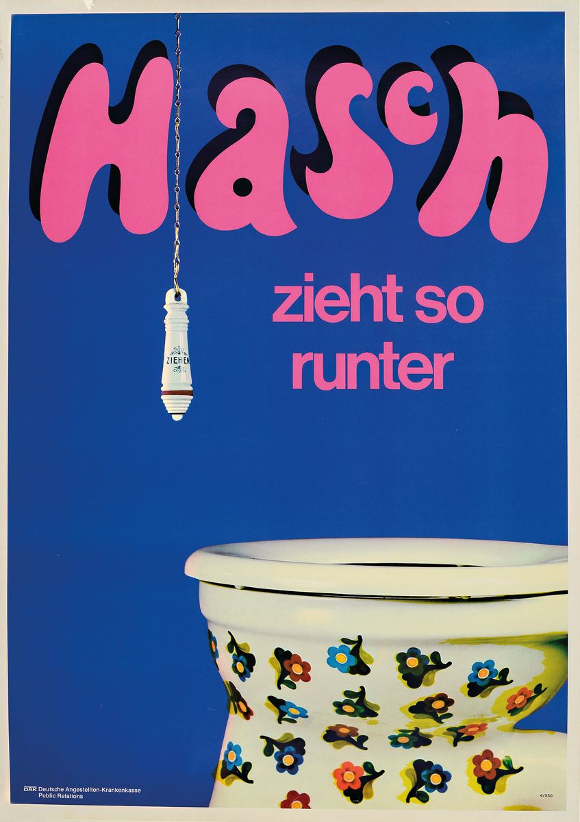 Konvolut 15 Aufklärungsplakate, deutsch, 1970/80er-Jahre, Public Relations der DAK (Deutsche Angestellten Krankenkasse), Kampagnezur ...