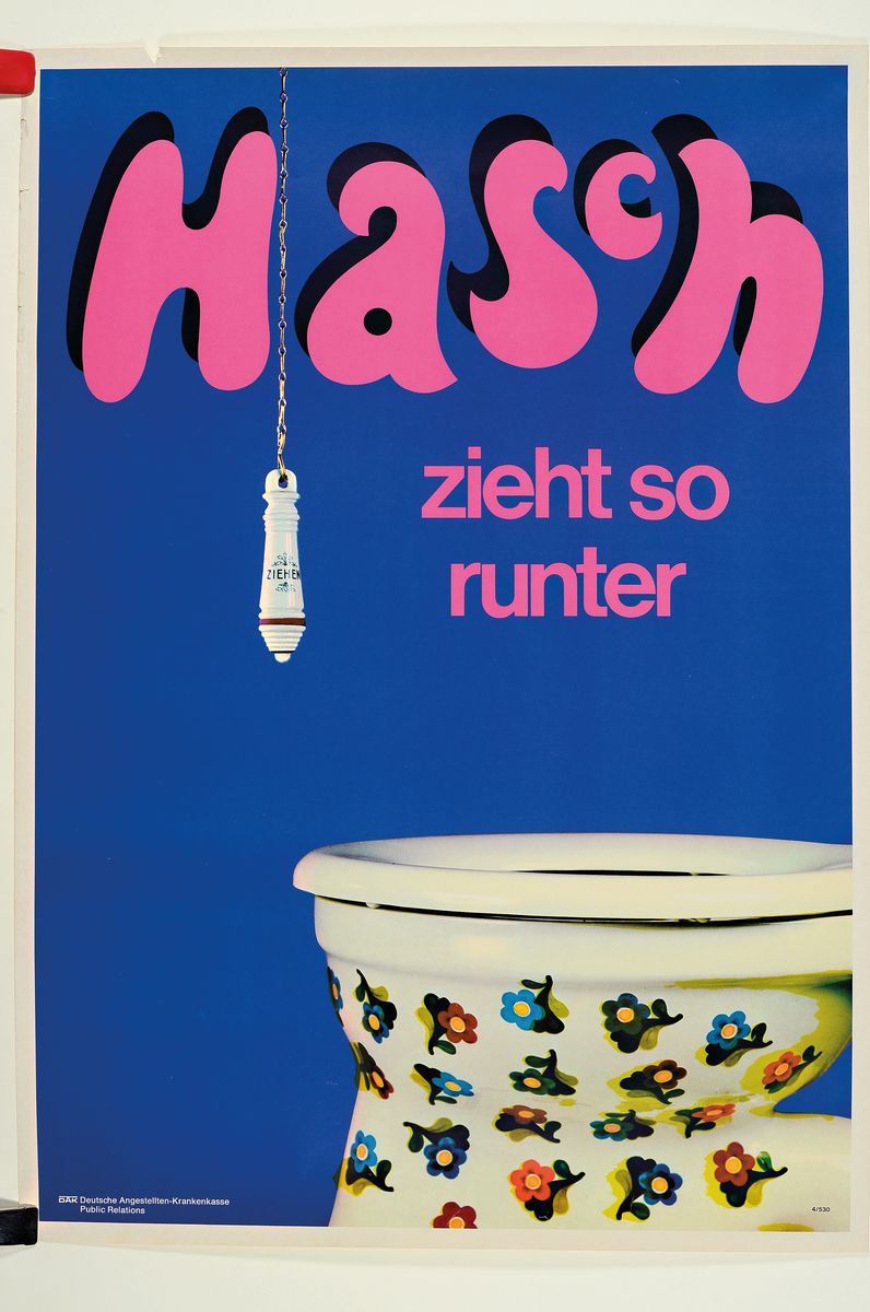 Detail k: Konvolut 15 Aufklärungsplakate, deutsch, 1970/80er-Jahre, Public Relations der DAK (Deutsche Angestellten Krankenkasse), Kampagnezur ...