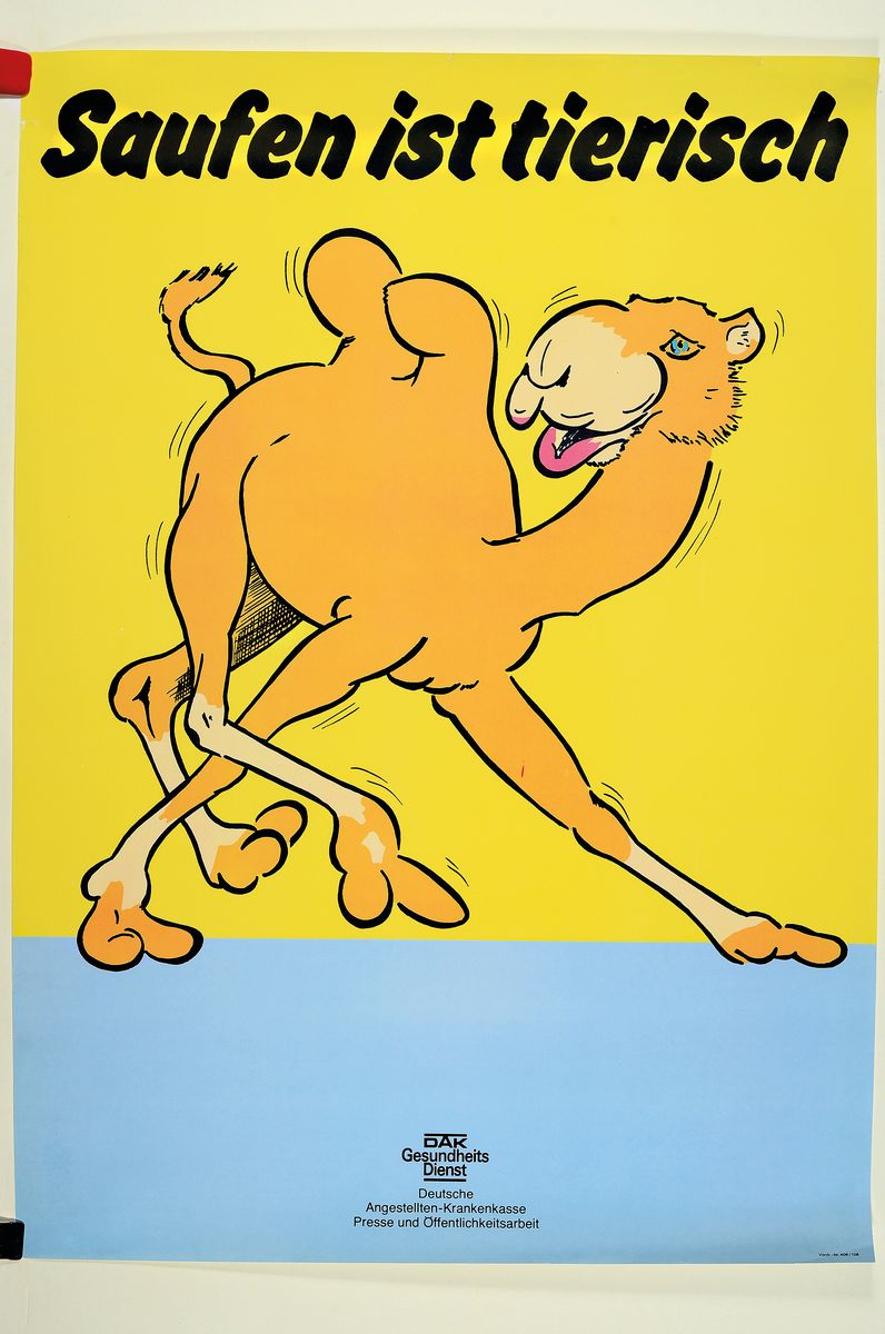 Detail l: Konvolut 15 Aufklärungsplakate, deutsch, 1970/80er-Jahre, Public Relations der DAK (Deutsche Angestellten Krankenkasse), Kampagnezur ...