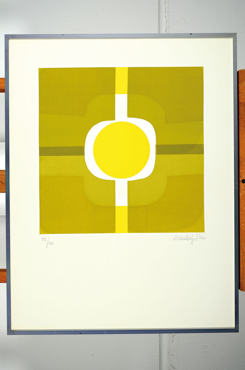 Detail k: Amadeo Gabino, 1922 Valencia-2004 Madrid, ohne Titel, Farbserigraphie, handsigniert, num. 72/450, ca. 36..5x36.5cm, u.Gl., R. ca. 66x51cm