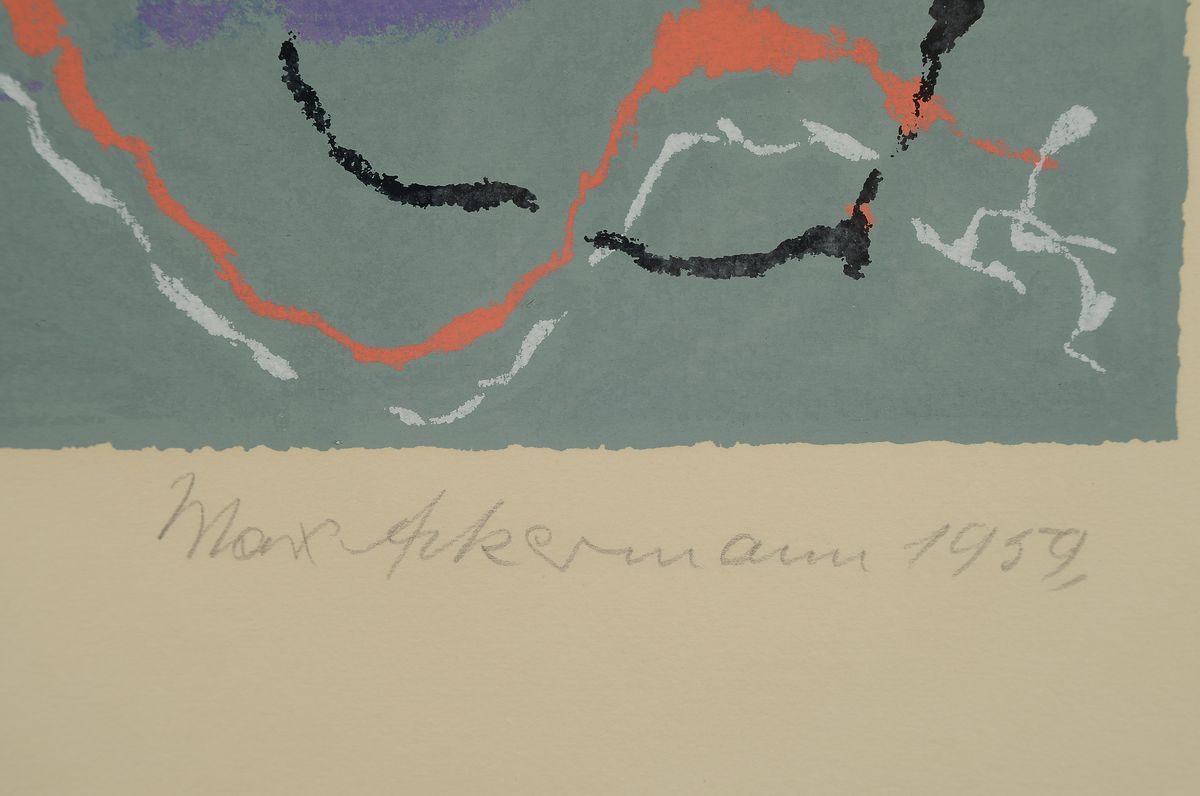 Detail a: Max Ackermann, 1887 Berlin-1975 Bad Liebenzell, bedeutender deutscher Maler und Grafiker, Wegbereiter der abstrakten Malerei, hier: Vivace, ...