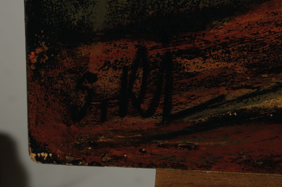 Detail a: Siegfried Rischar, 1924 - 2009 Aschaffenburg , Studium an der Hochschule für bildende Künste Frankfurt a.M. bei Wilhelm Heise, hier:"Große ...