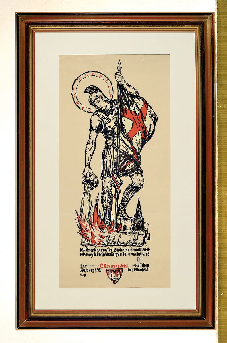 Detail l: Hans Franke, 1892 Habelschwerdt - 1975 Freiburg im Breisgau, freischaffender Autodidakt, orientiert an den religiösen Stimmungen v.a. der niederl. ...