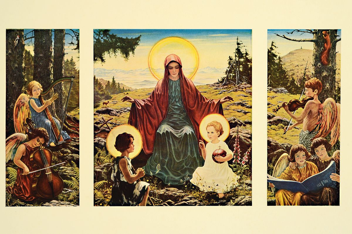 Detail o: Hans Franke, 1892 Habelschwerdt - 1975 Freiburg im Breisgau, freischaffender Autodidakt, orientiert an den religiösen Stimmungen v.a. der niederl. ...