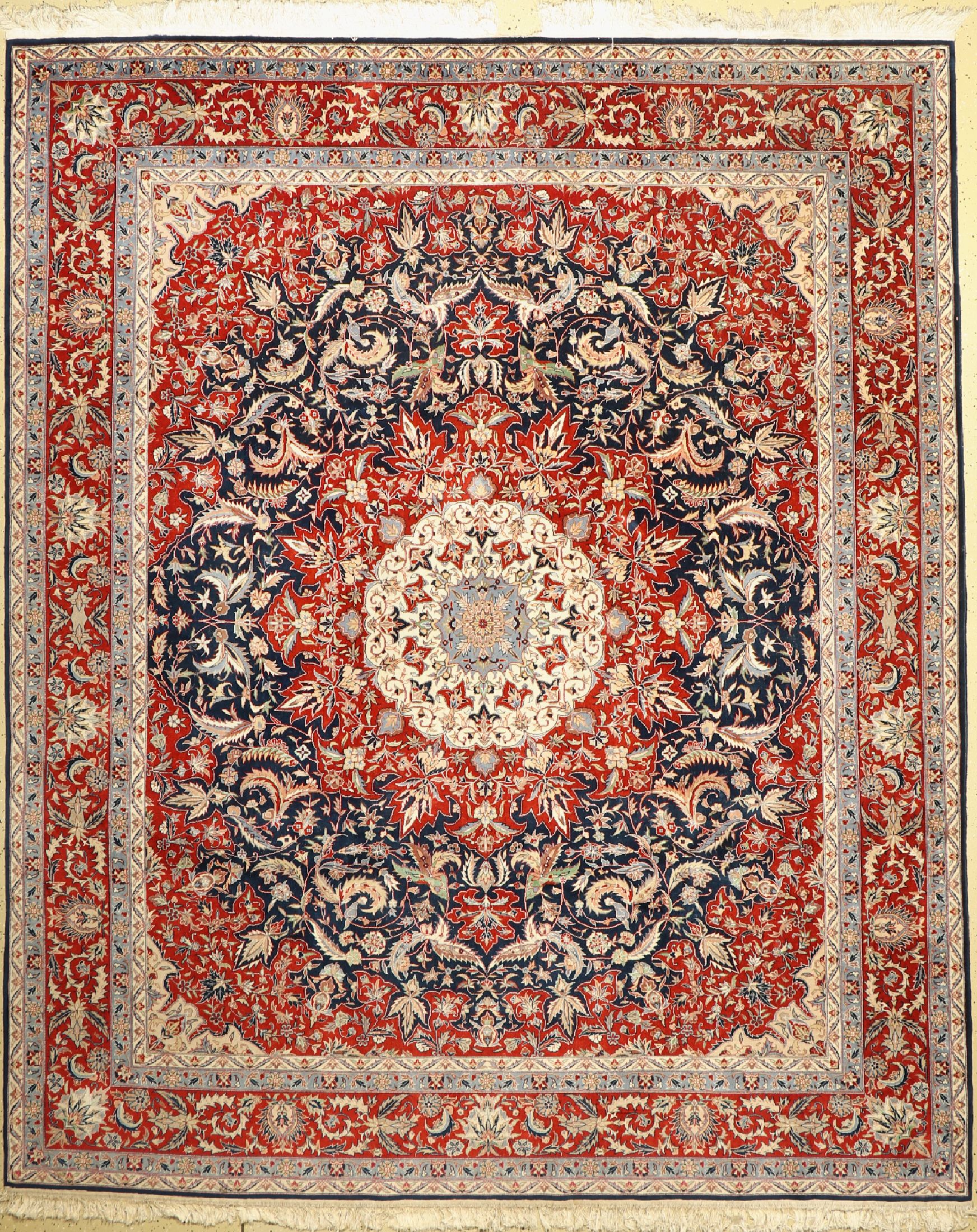 Esfahan fein, China, ca. 50 Jahre, Korkwolle, ca. 307 x 253 cm, EHZ: 2