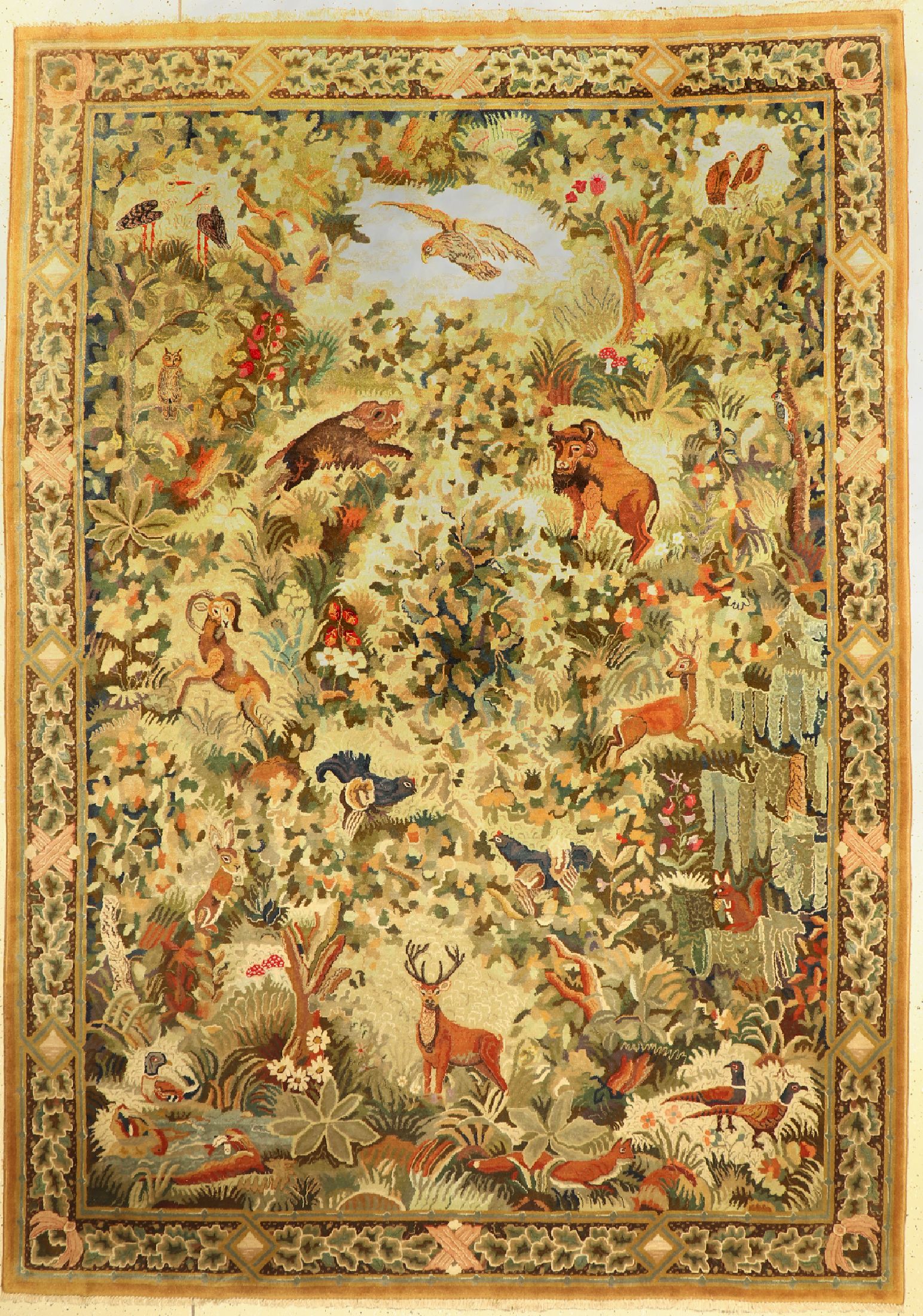 Tetex alt, Europa, um 1940, Wolle auf Baumwolle, ca. 349 x 245 cm, EHZ: 2
