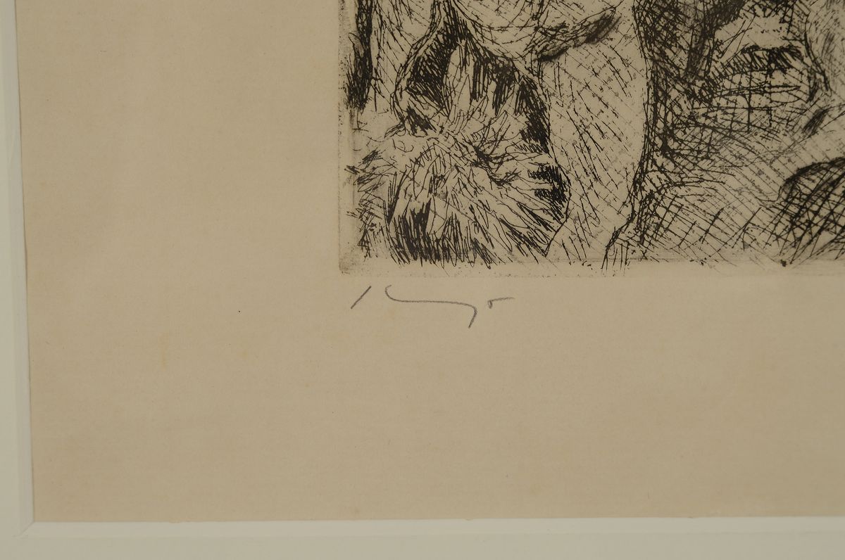 Detail b: Max Slevogt, 1868 Landshut - 1932 Leinsweiler -Neukastel, Studium an der Akademie München,3 Grafiken: a. "Reichsadler bringt die Kaiserkrone ...