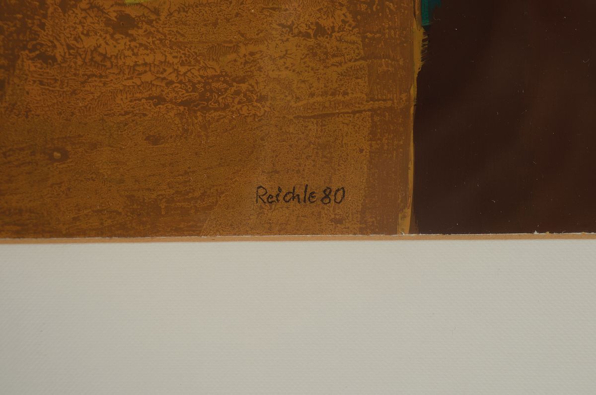 Detail b: Paul Reichle, 1900 Stuttgart - 1981 Bietigheim-Bissingen, Studium am Bauhaus in Weimar beiAlbers, Kandinsky, Klee u. Schlemmer, mit Willi Baumeister ...