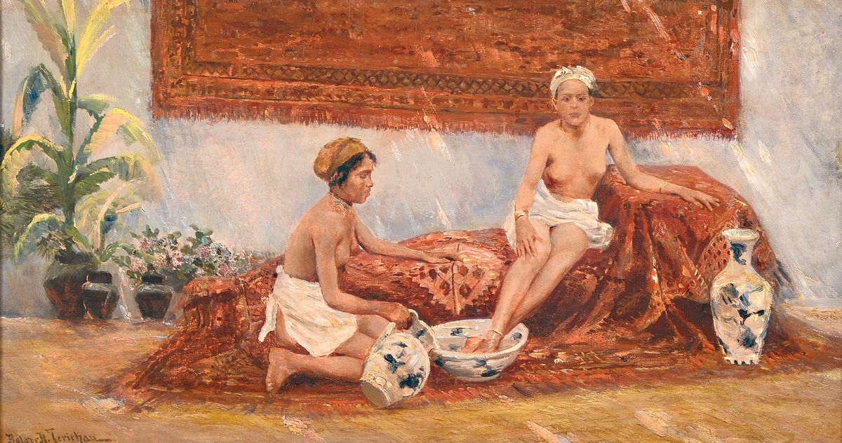 Holger Hvitfeldt Jerichau, 1861-1900 Kopenhagen, Sohn des Bildhauers Jens Adolf Jerichau und der Malerin Elisabeth Jerichau Baumann, die ihn das ...