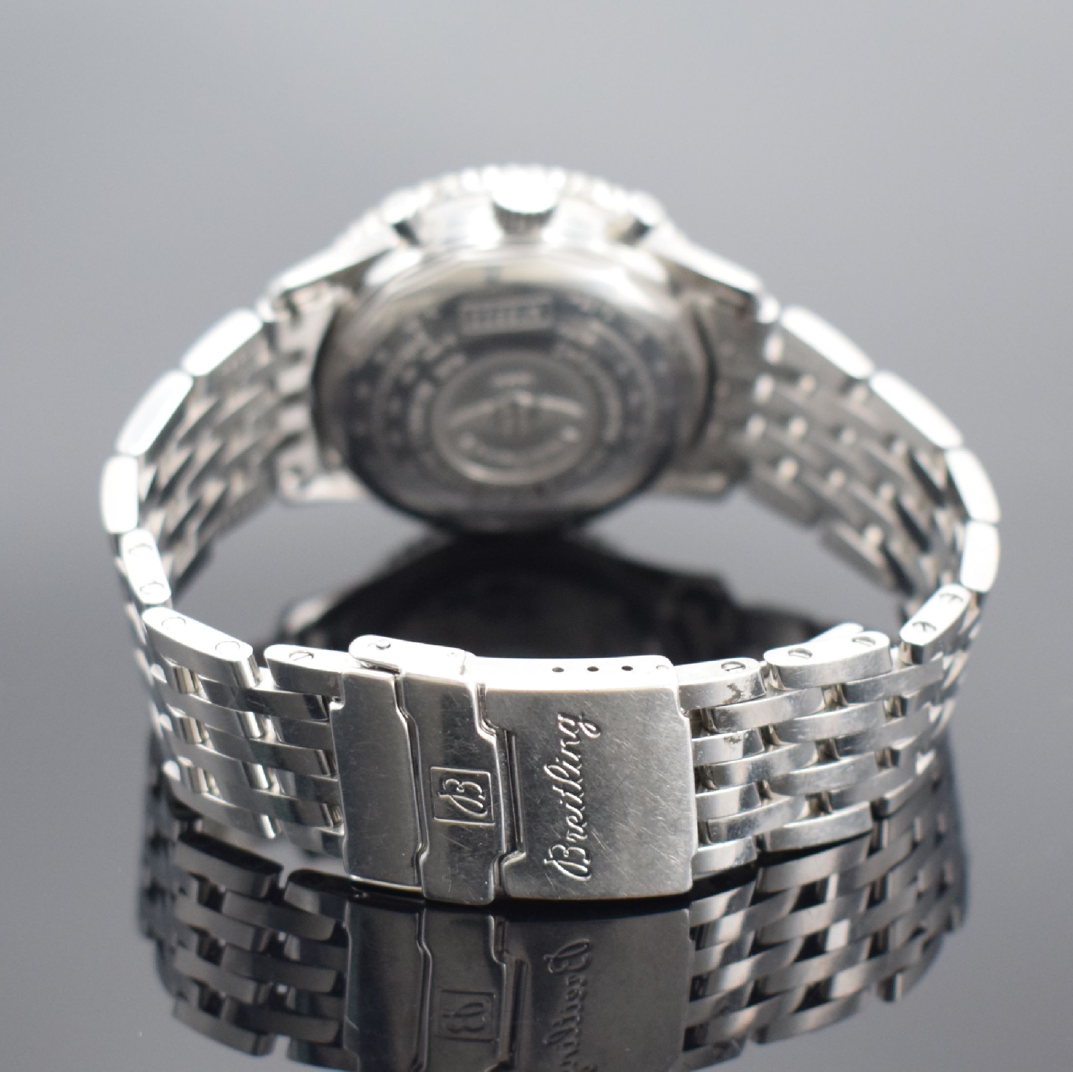 Detail b: BREITLING Armbandchronograph Old Navitimer Referenz A13322, Automatik, Chronometer in Edelstahl inkl. Pilotband m. Faltschließe, entsp. Saphirglas, ...