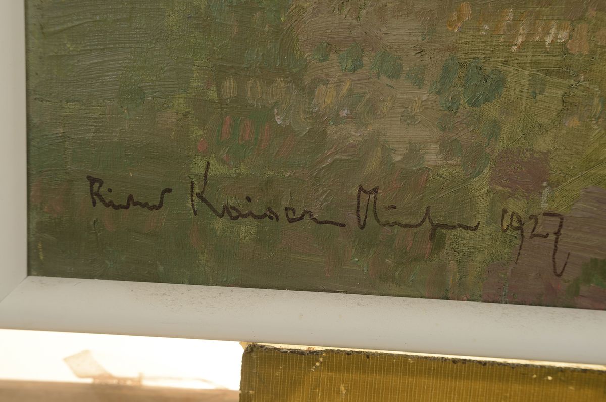 Detail a: Richard Kaiser, 1868 Magdeburg - 1941 München , Studium mit Auszeichnung an der Akademie Berlin bei Eugen Bracht, Mitglied der Münchner Secession, ...