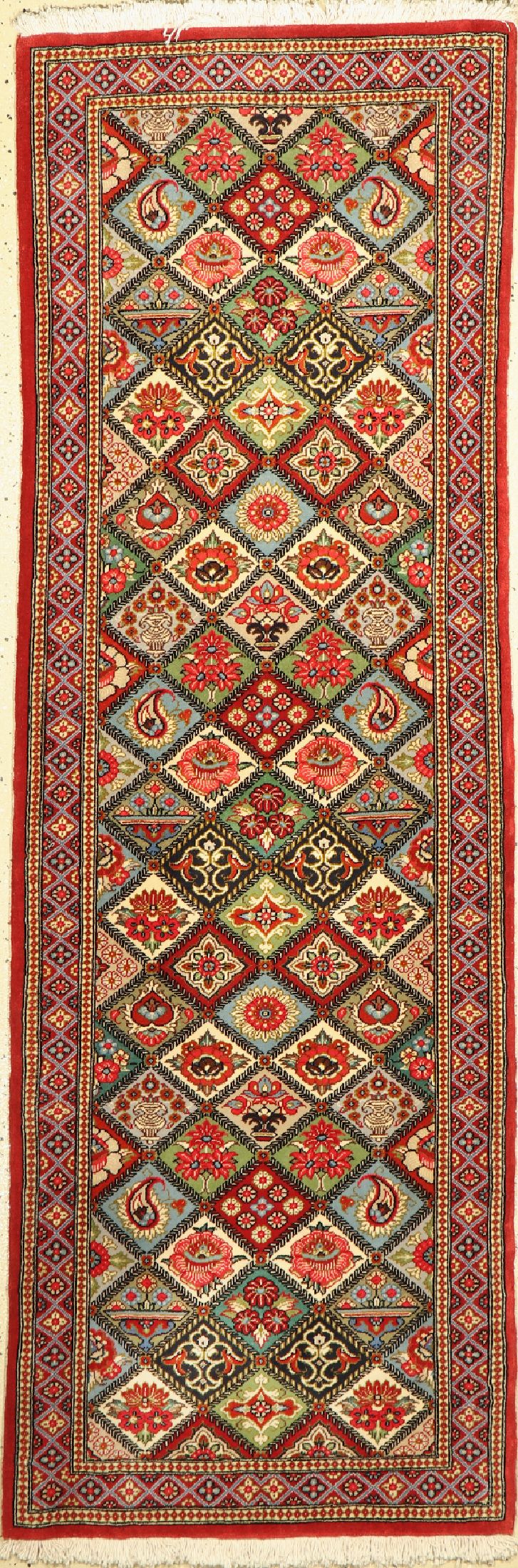 Ghom Kork, Persien, ca. 40 Jahre, Korkwolle, ca. 210 x 70 cm, gereinigt, EHZ: 2