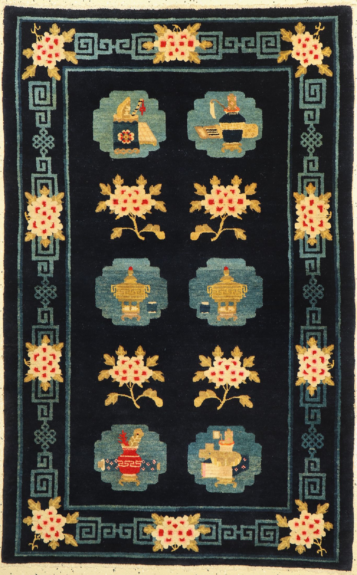 Pao Tow antik, China, um 1900, Wolle auf Baumwolle, ca. 165 x 105 cm, EHZ: 2(Sehr guterZustand).