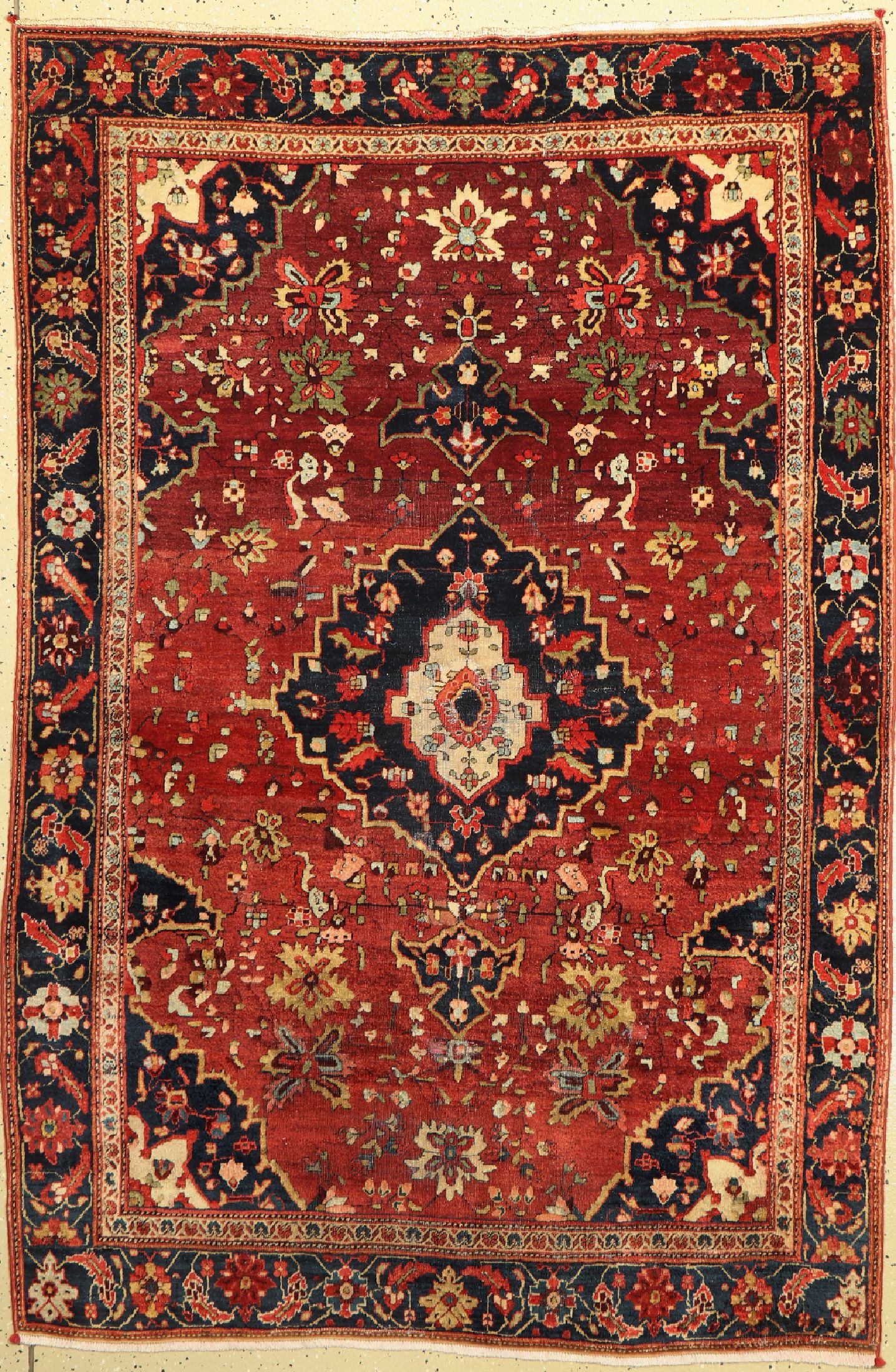 Antiker Farahan, Persien, 19.Jhd, Wolle aufBaumwolle, ca. 200 x 133 cm, EHZ: 4
