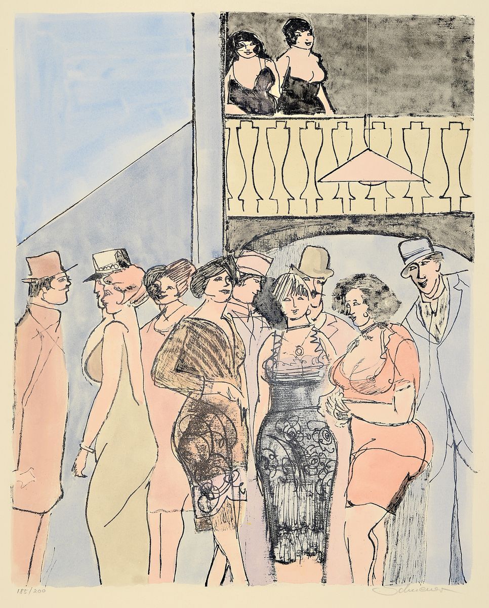 David Schneuer, 1905-1988, Farblithografie, sign., 185/200, ca. 75x53 cm