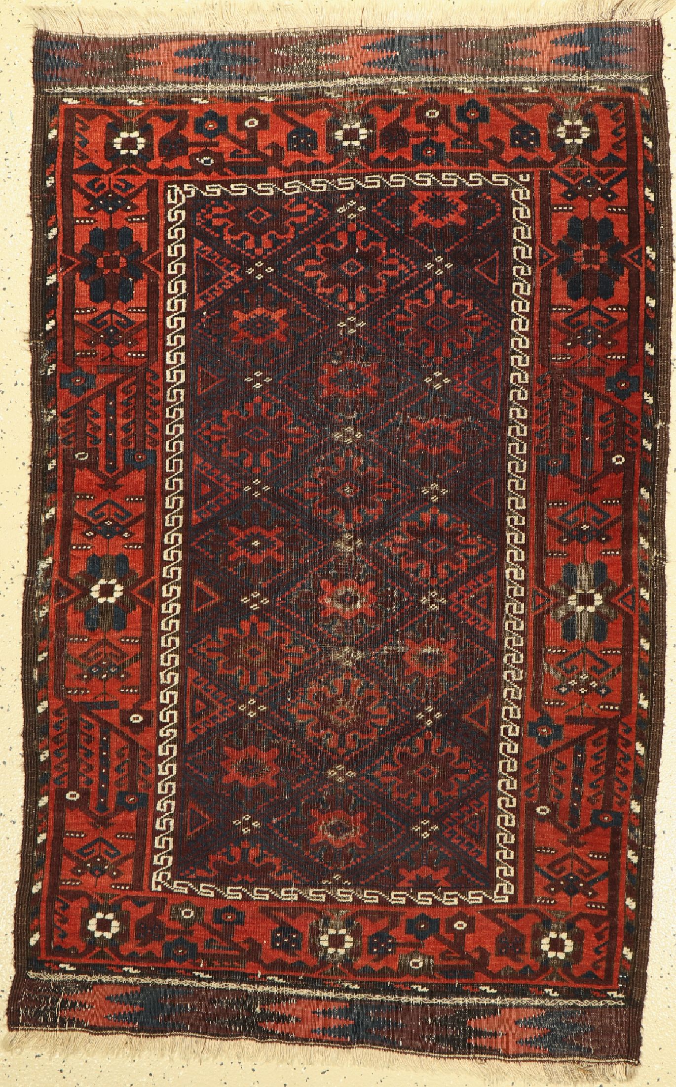 Antiker Belutsch, Persien, 19.Jhd, Wolle auf Wolle, ca. 147 x 92 cm, (Alters-und Gebrauchsspuren)