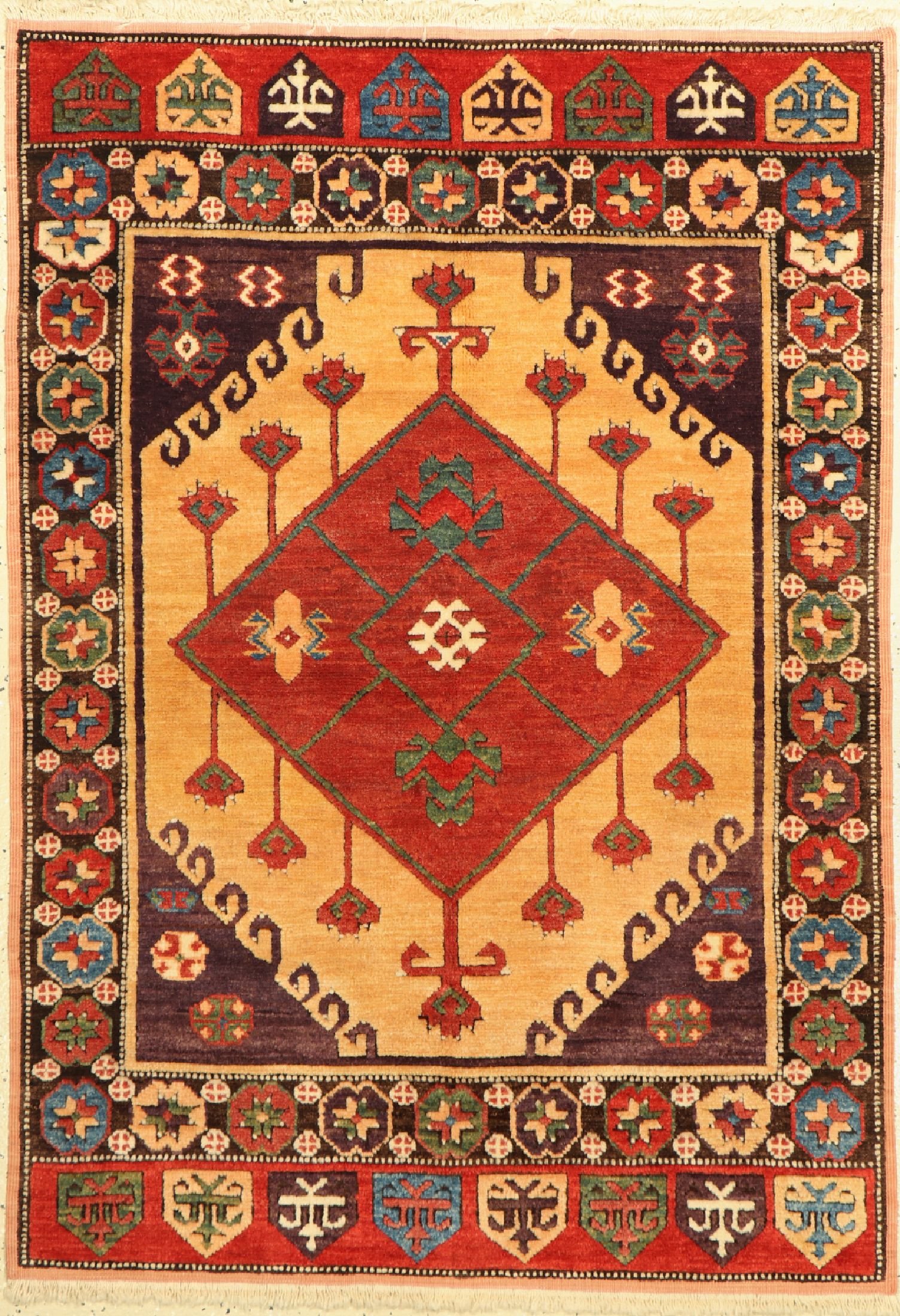 Konya(Reproduktion), Türkei, ca. 20 Jahre, Wolle auf Wolle, ca. 150 x 107 cm, Pflanzenfarben, EHZ: 2