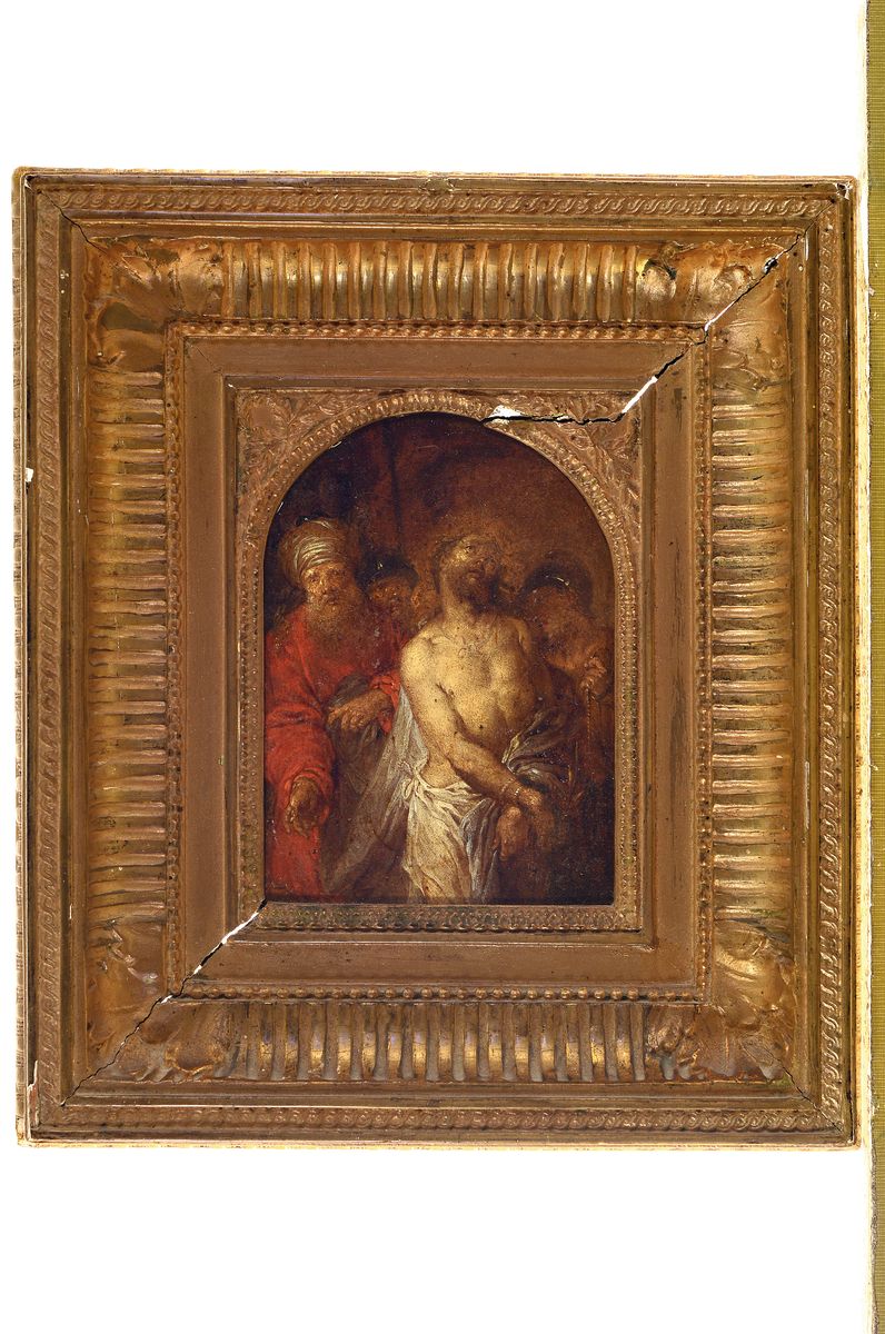 Detail k: Unbekannter Künstler, süddeutsch, Mitte 18.Jh., Ecce Homo, bzw. Figurengruppe aus Christus nebst Pontius Pilatus und zwei Häschern, ...