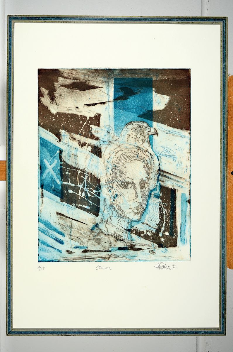Detail k: Klaus Heinrich Keller, 1938 - 2018 Godramstein, Studium an der Akademie Mannheim bei Paul Berger-Bergner, Mitglied der Künstlervereinigung ...