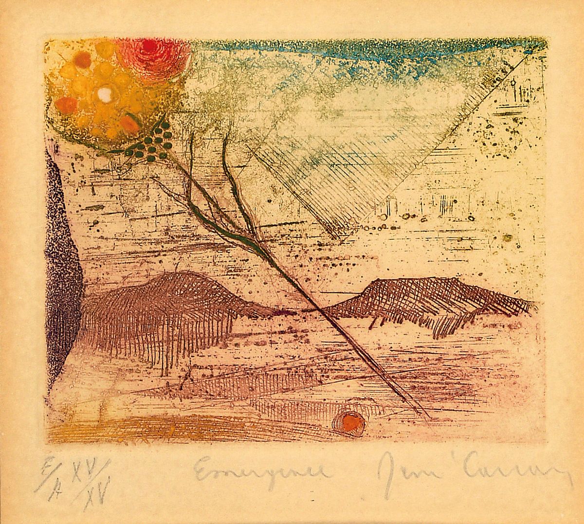 Jean Caniaux (o.ä.), Künstler des 20.Jh., zwei Radierungen, Ed. 38/50 bzw. E.A., je signiert u. betitelt, unter PP u. Glas gerahmt, je 37x30 cm