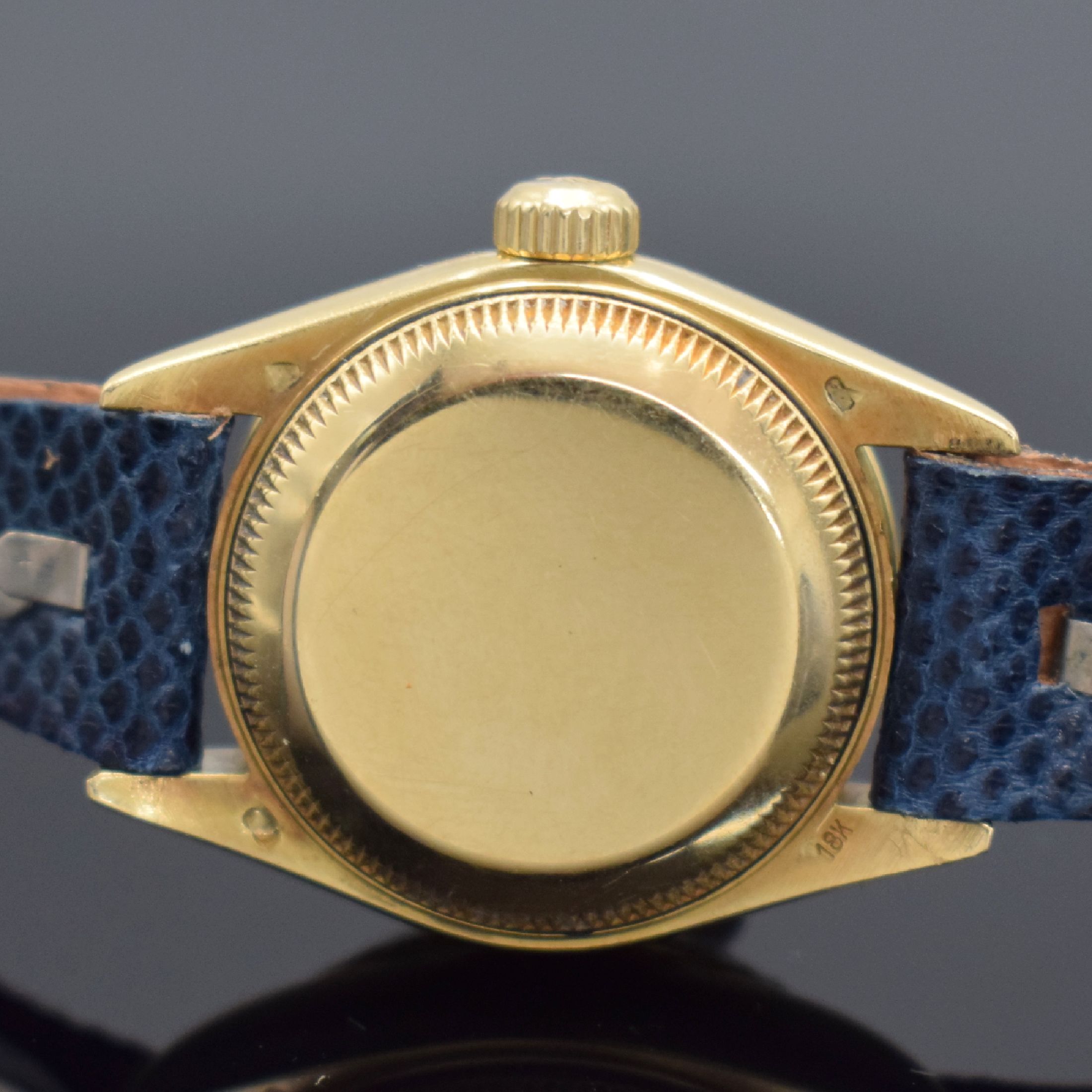 Detail c: ROLEX Damenarmbanduhr Oyster Perpetual Datejust in GG 750/000 mit Diamanten, Schweiz verk. lt. beil. orig. Zertifikat 12/1987, Automatik, Oystergeh., ...
