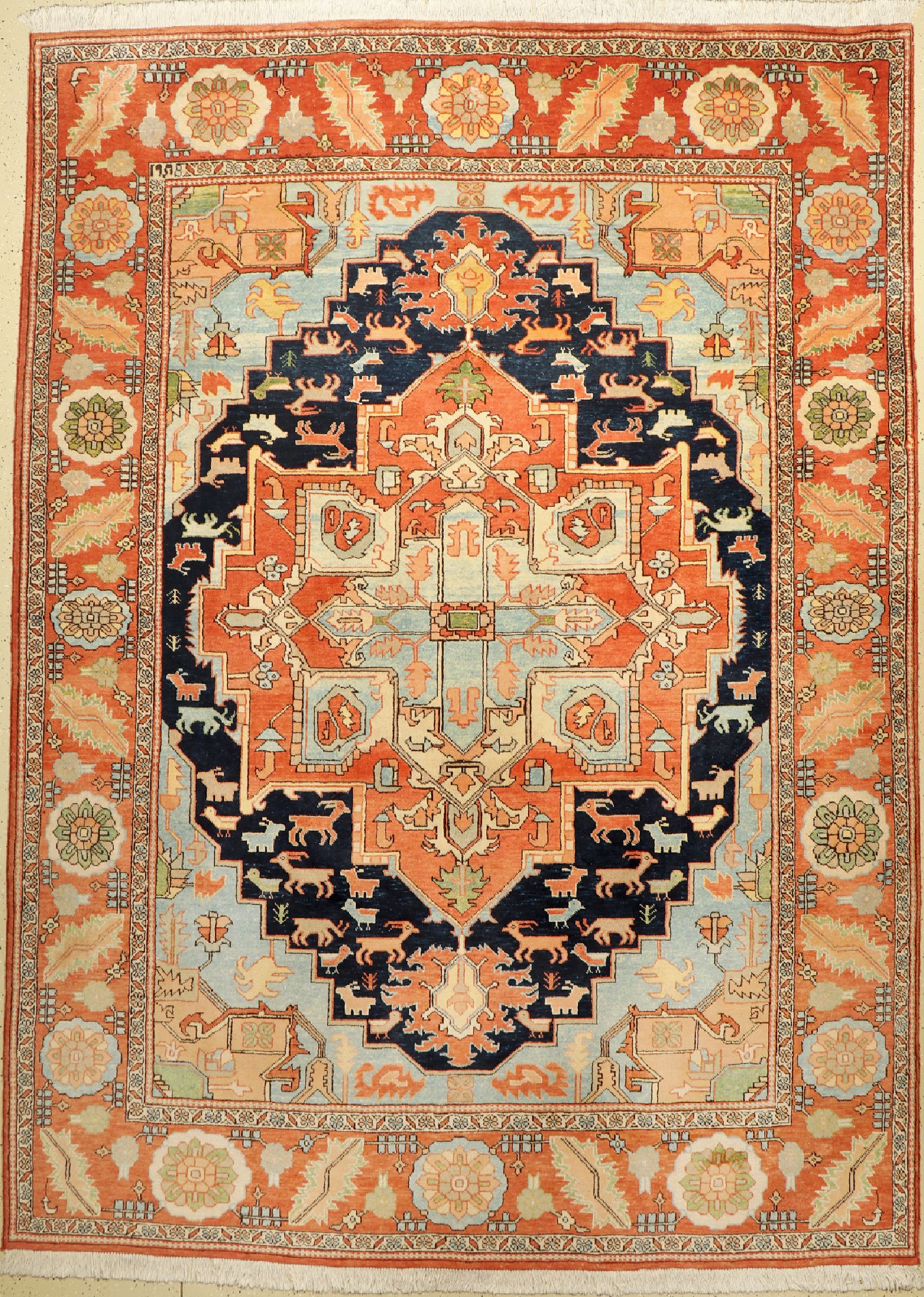 Azeri, Azerbaijan, um 1960,Wolle auf Baumwolle, ca. 345 x 250 cm, (Sehr guter Zustand).