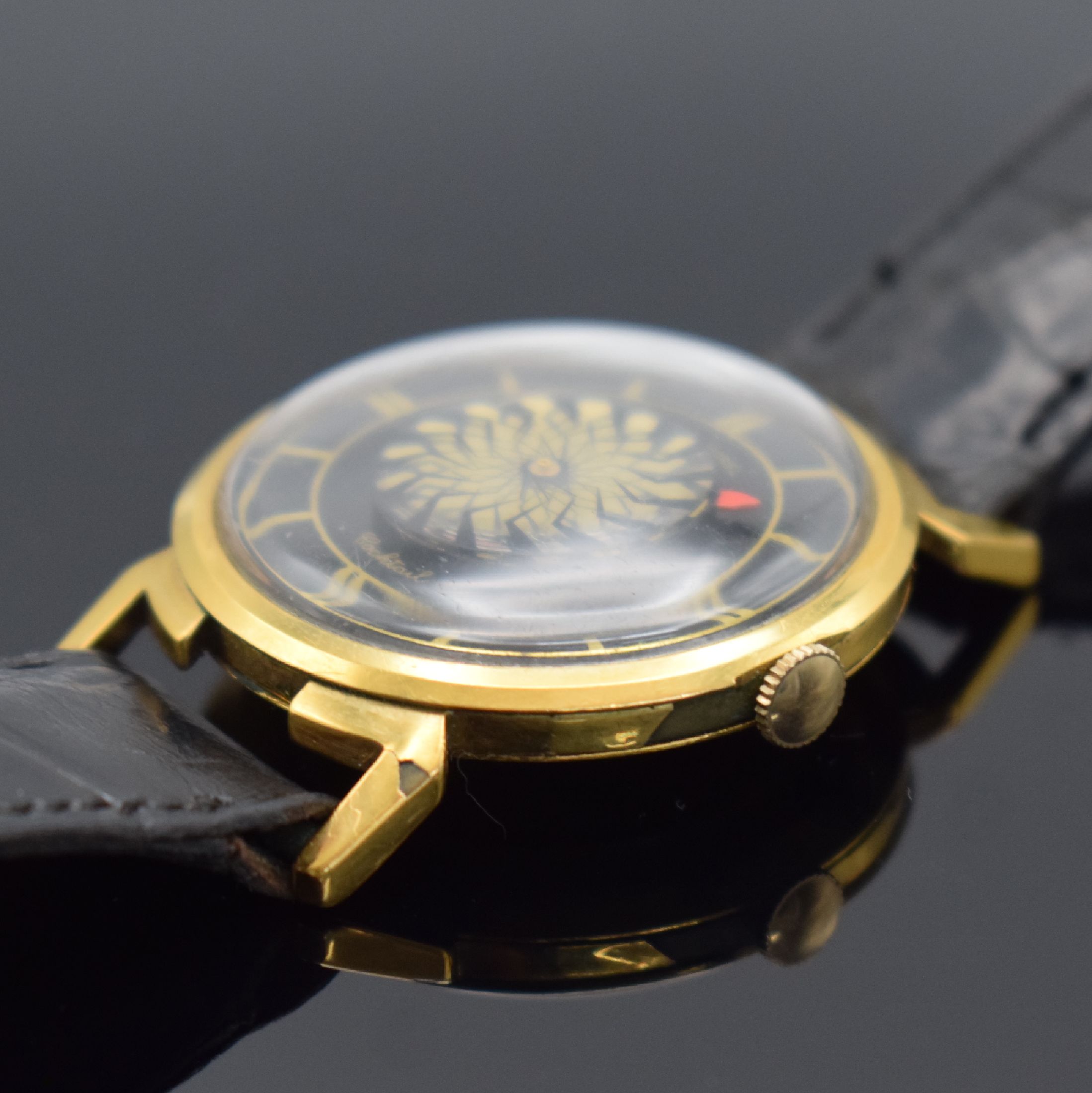 Detail c: ERNEST BOREL vergoldete Armbanduhr sogenannte Cocktail Watch, Schweiz um 1965, Handaufzug, beids. vergl., Boden gedr., ausgef. Zifferbl. m. ...