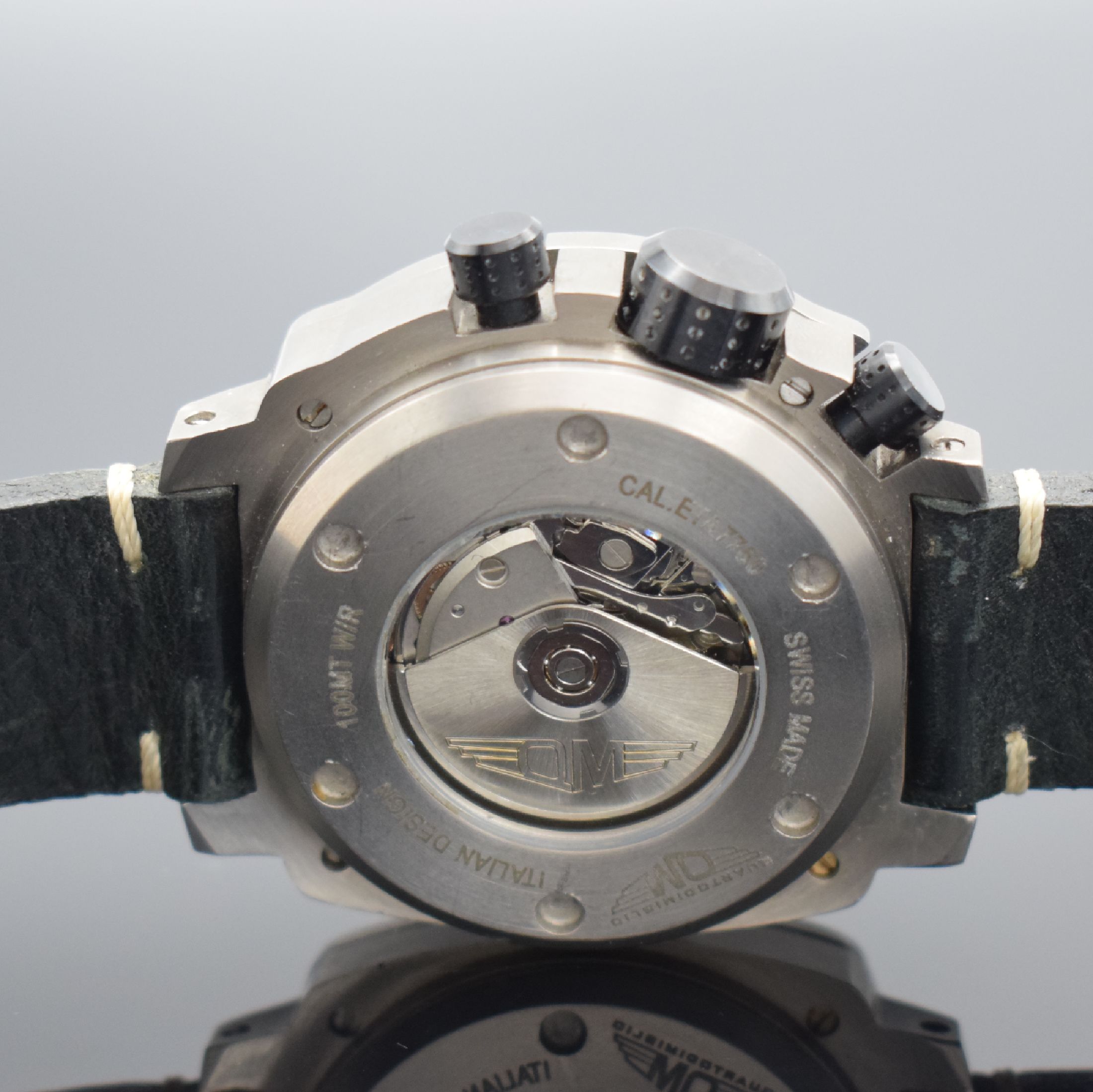 Detail c: QUARTODIMIGLIO Armbandchronograph Trackday, Automatik, Schweiz um 2005, Titangeh., beids. vergl., Boden & Krone verschr., z. T. skelettiertes ...