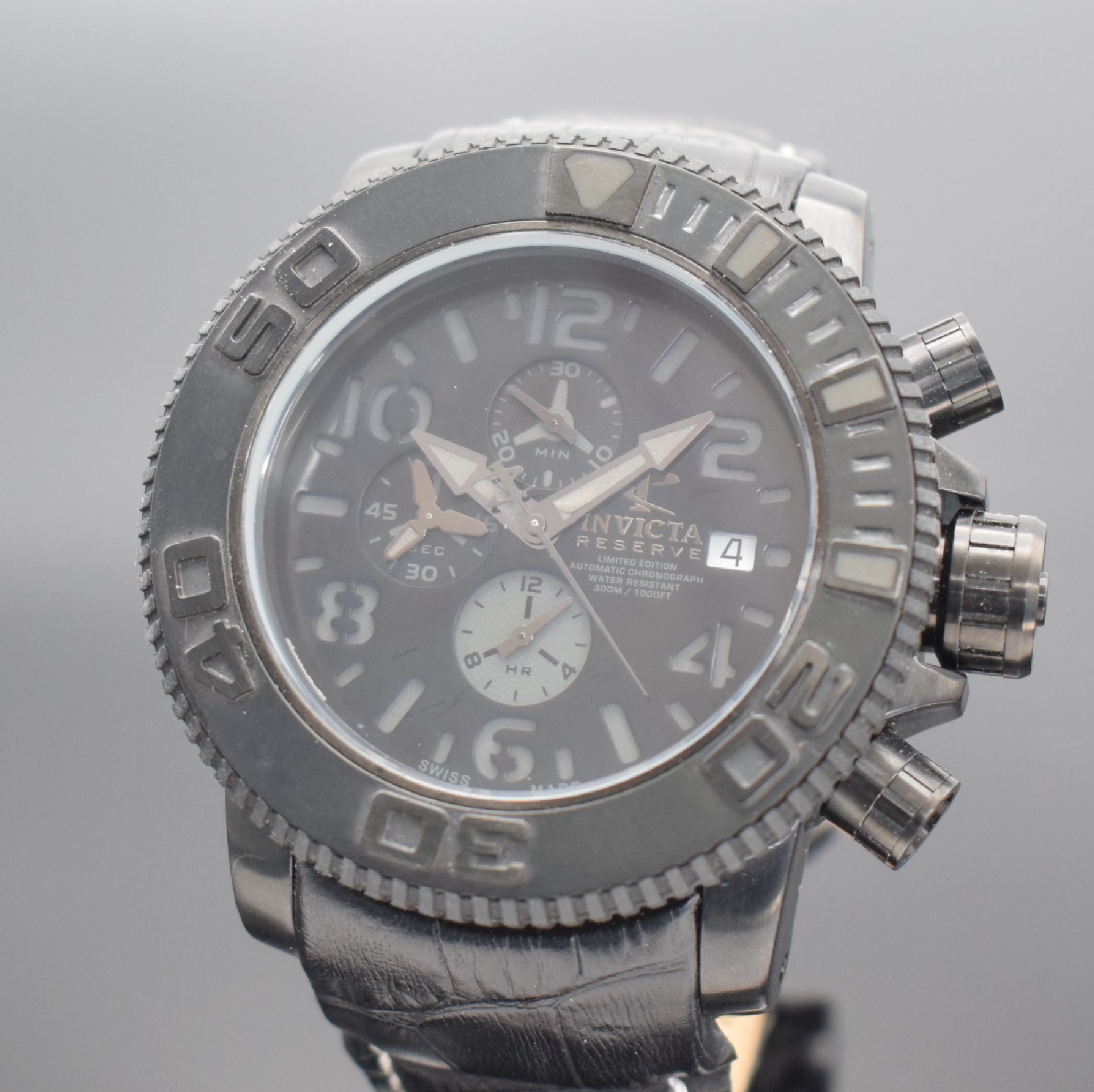 Detail a: INVICTA Reserve Sea Hunter limitierter Armbandchronograph in Stahl, Schweiz um 2011, Automatik, auf 1000 Stück limitiertes Sondermodell, Model Nr. ...