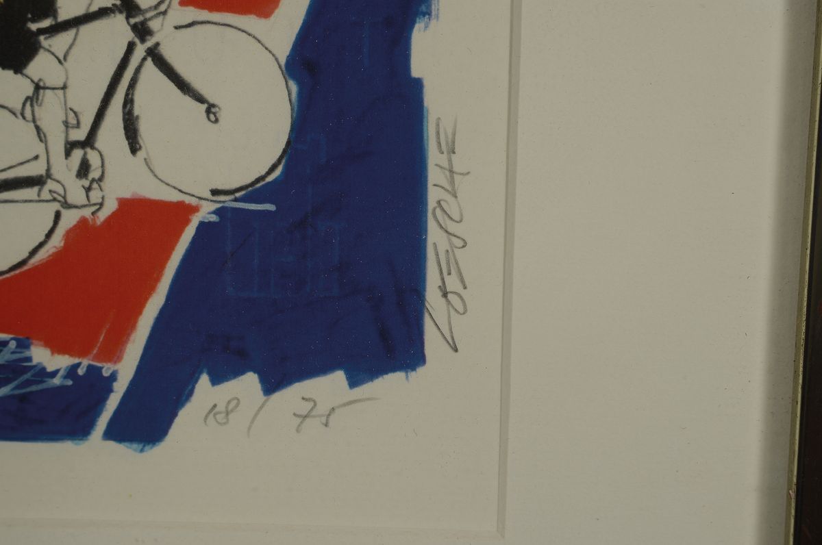 Detail a: Wolfgang Loesche, geb. 1947 Gotha, Ausbildung zum Farb-lithograph, Studium an der FH Bielefeld, zahlreiche europäische Ausstellungen u. ...