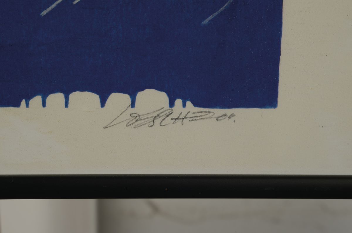 Detail c: Wolfgang Loesche, geb. 1947 Gotha, Ausbildung zum Farb-lithograph, Studium an der FH Bielefeld, zahlreiche europäische Ausstellungen u. ...