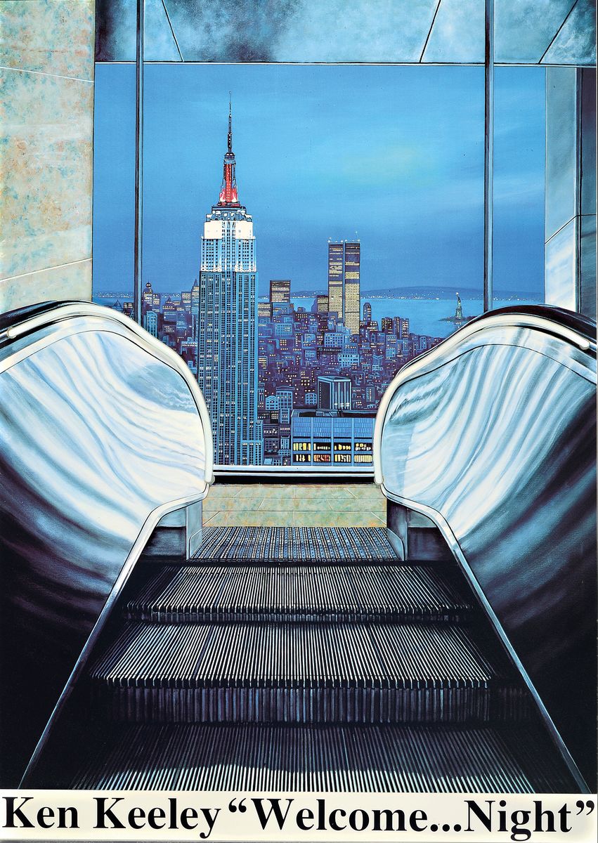 Ken Keeley, 1934 - 2020 New York, Studium ander School of Industrial Arts New York, zahlreiche Ausstellungen v.a. in den USA, Siebdruck mit ...