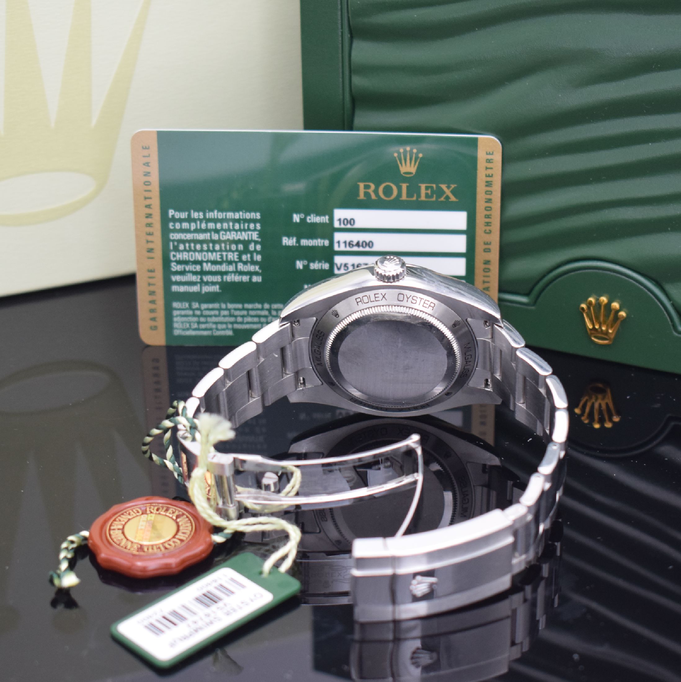 Detail c: ROLEX Herrenarmbanduhr Oyster Perpetual Milgauss Referenz 116400, Automatik, LC 100, V-Serie, Chronometer der Superlative in Edelstahl inkl. ...