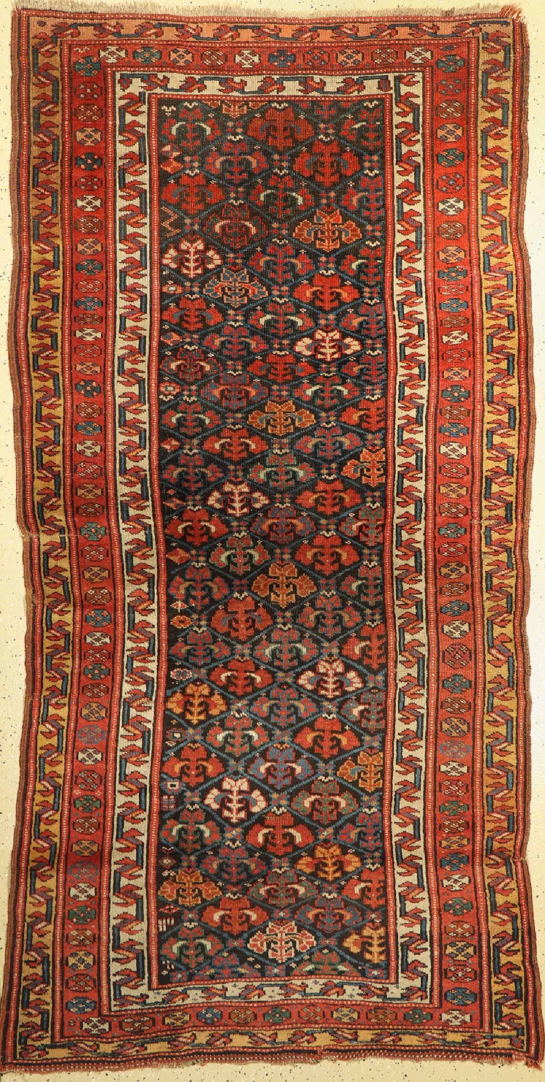 Kurdischer Dorfteppich, Türkei, 19.Jhd, Wolle auf Wolle, ca. 250 x 125 cm, EHZ: 4