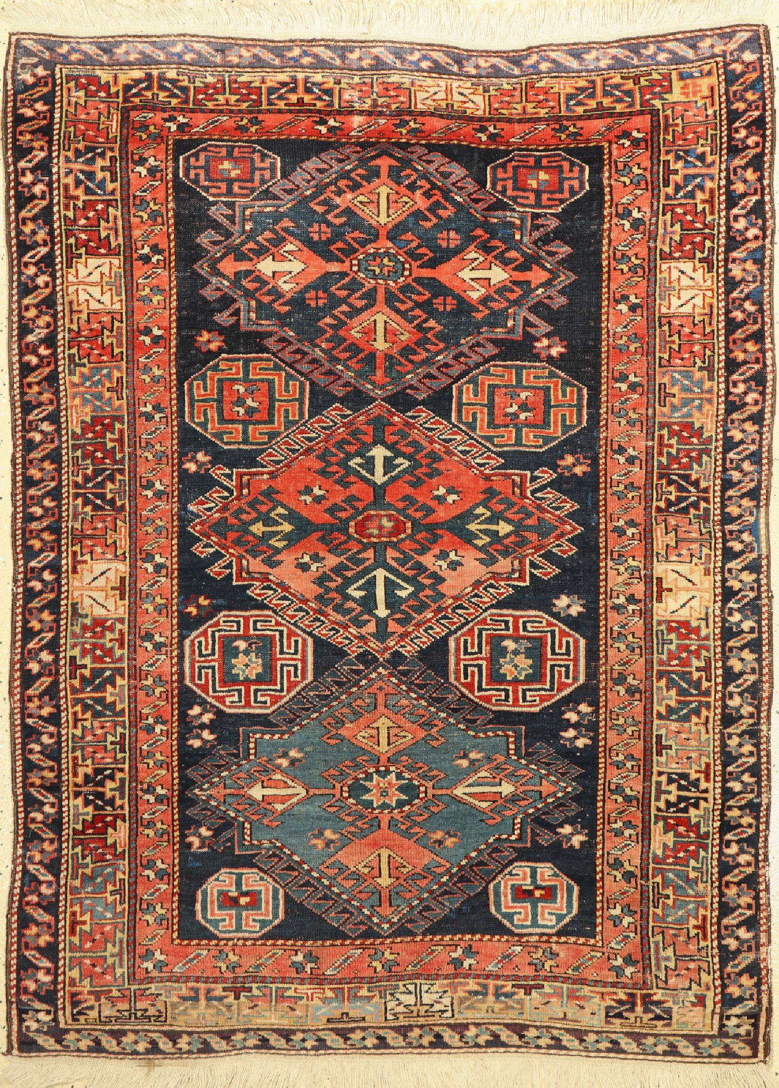 Antiker Kazak, Kaukasus, um 1900, Wolle aufWolle, ca. 165 x 113 cm, EHZ: 4