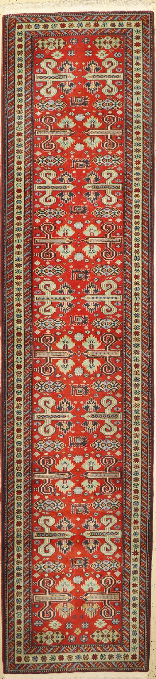 Schirwan, Kaukasus, ca. 50 Jahre, Wolle aufBaumwolle, ca. 353 x 82 cm, EHZ: 2